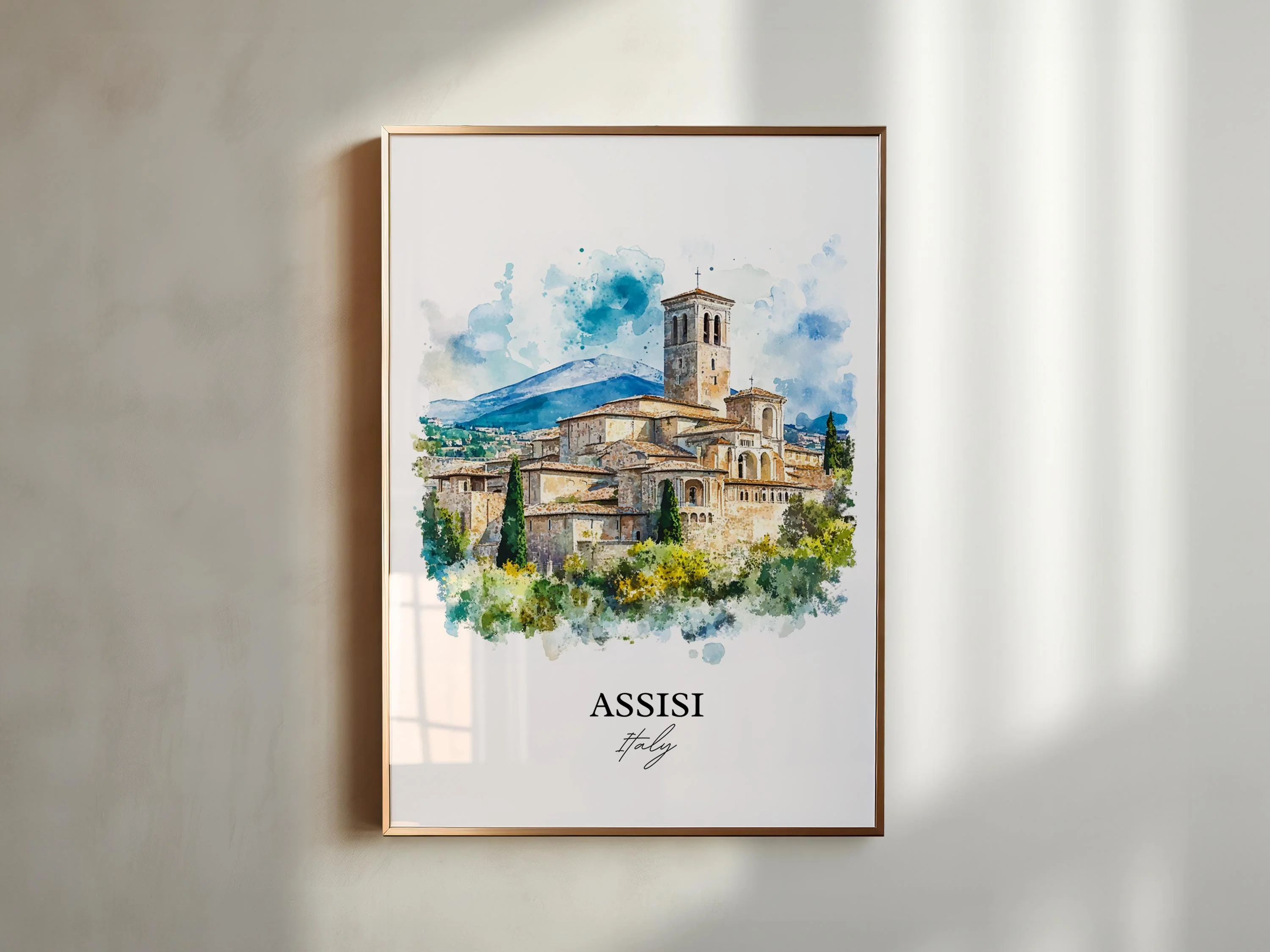 Assisi, Italy – Watercolor Art Print - Image 5