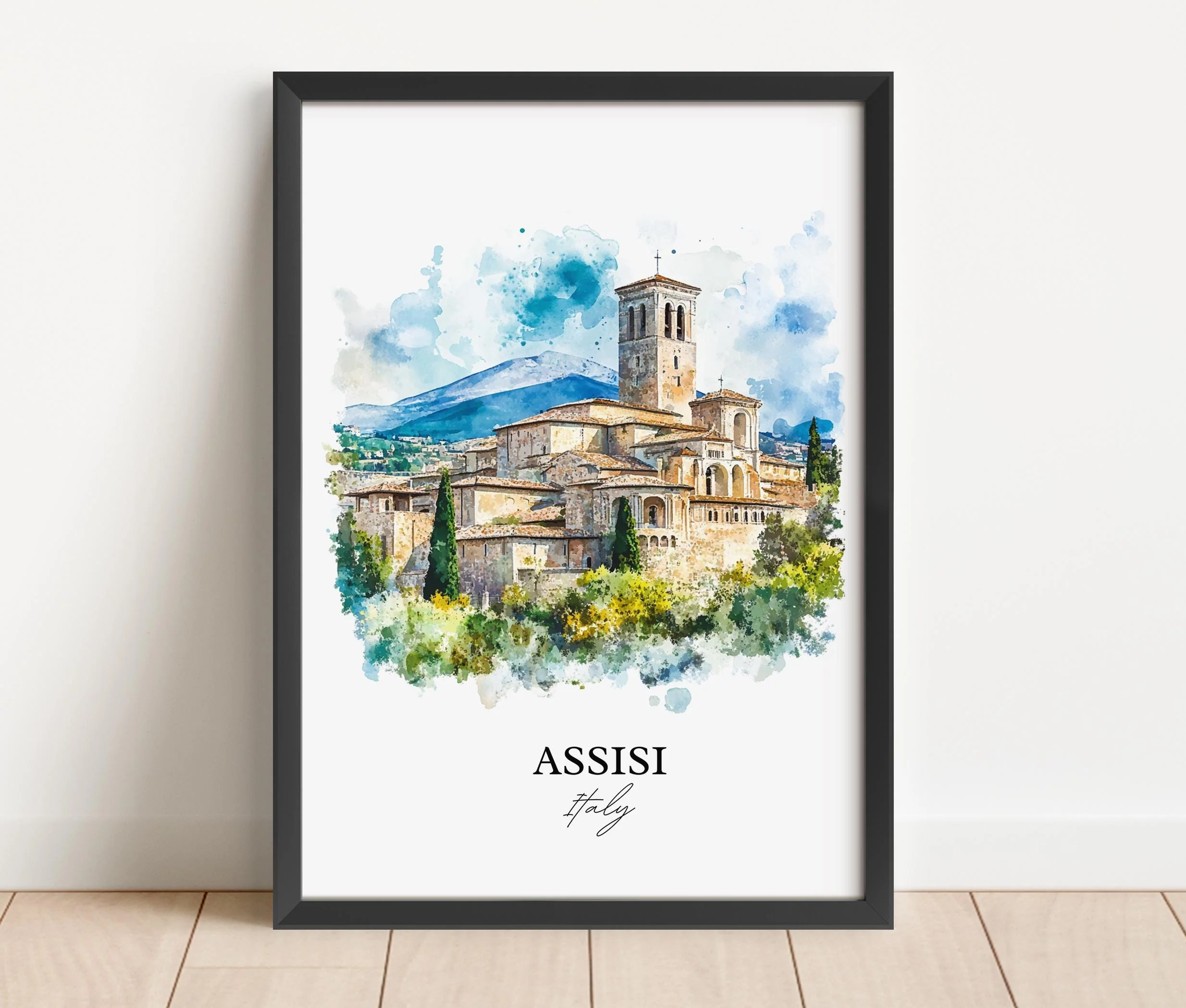 Assisi, Italy – Watercolor Art Print - Image 6