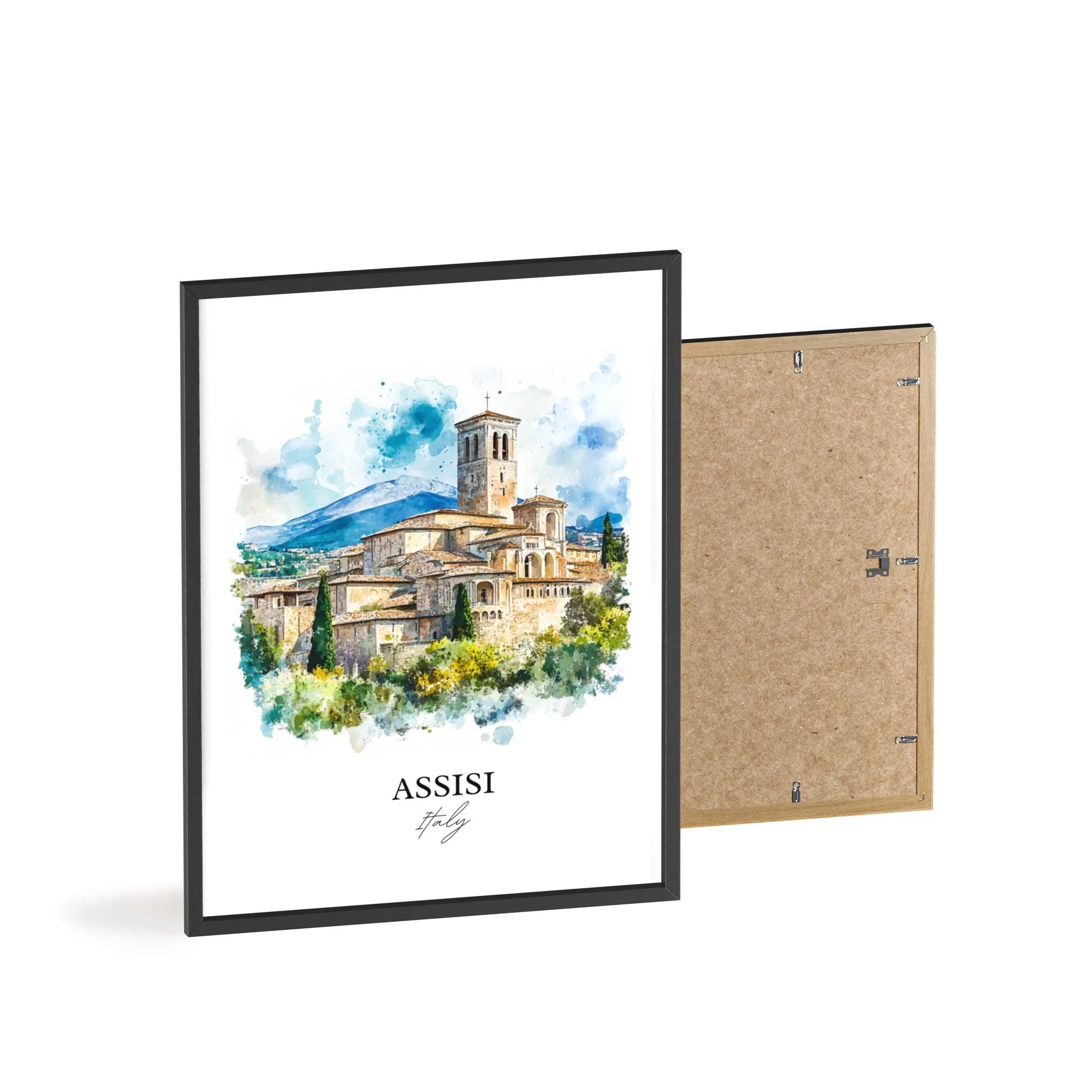 Assisi, Italy – Watercolor Art Print - Image 8
