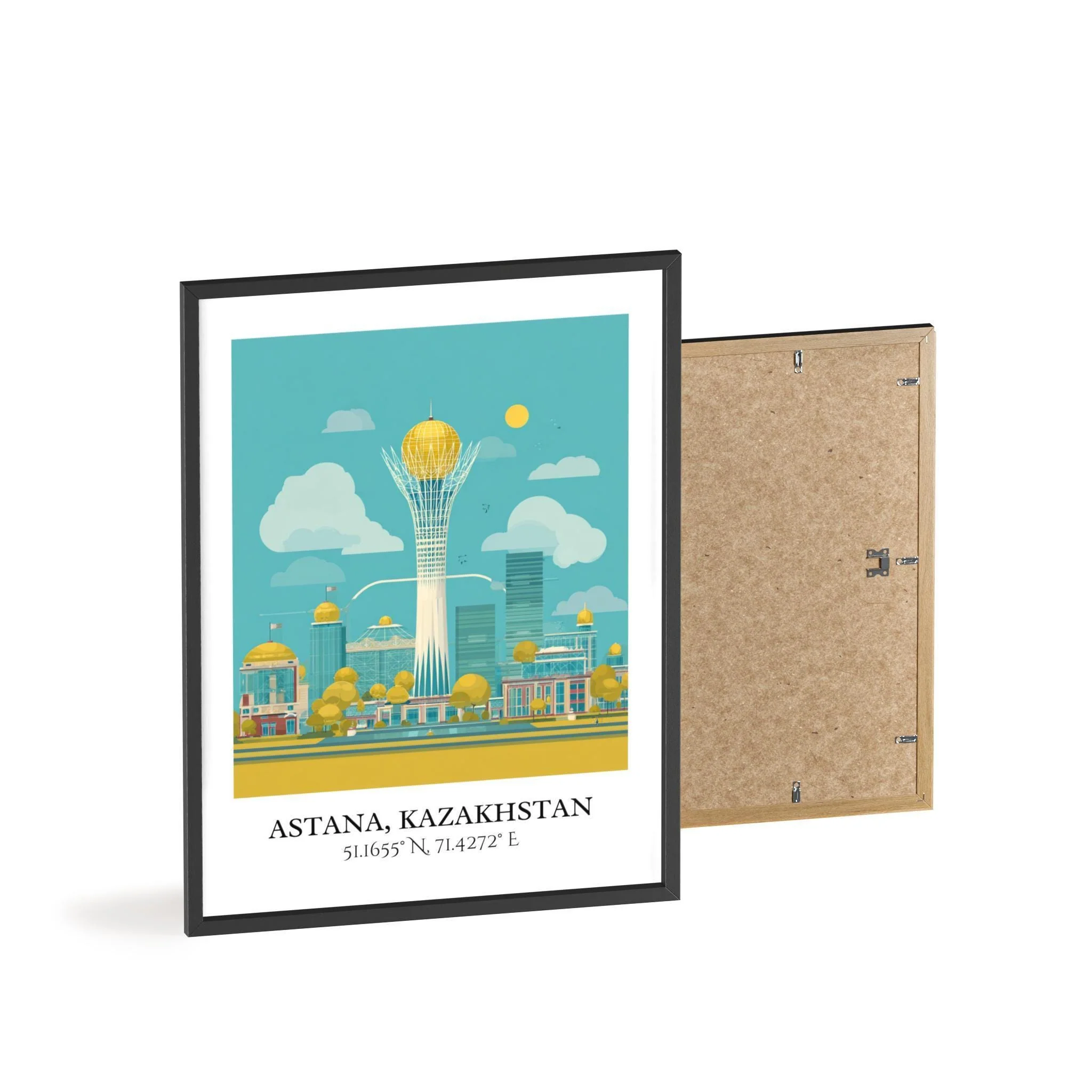 Astana, Kazakhstan – Watercolor Art Print - Image 8