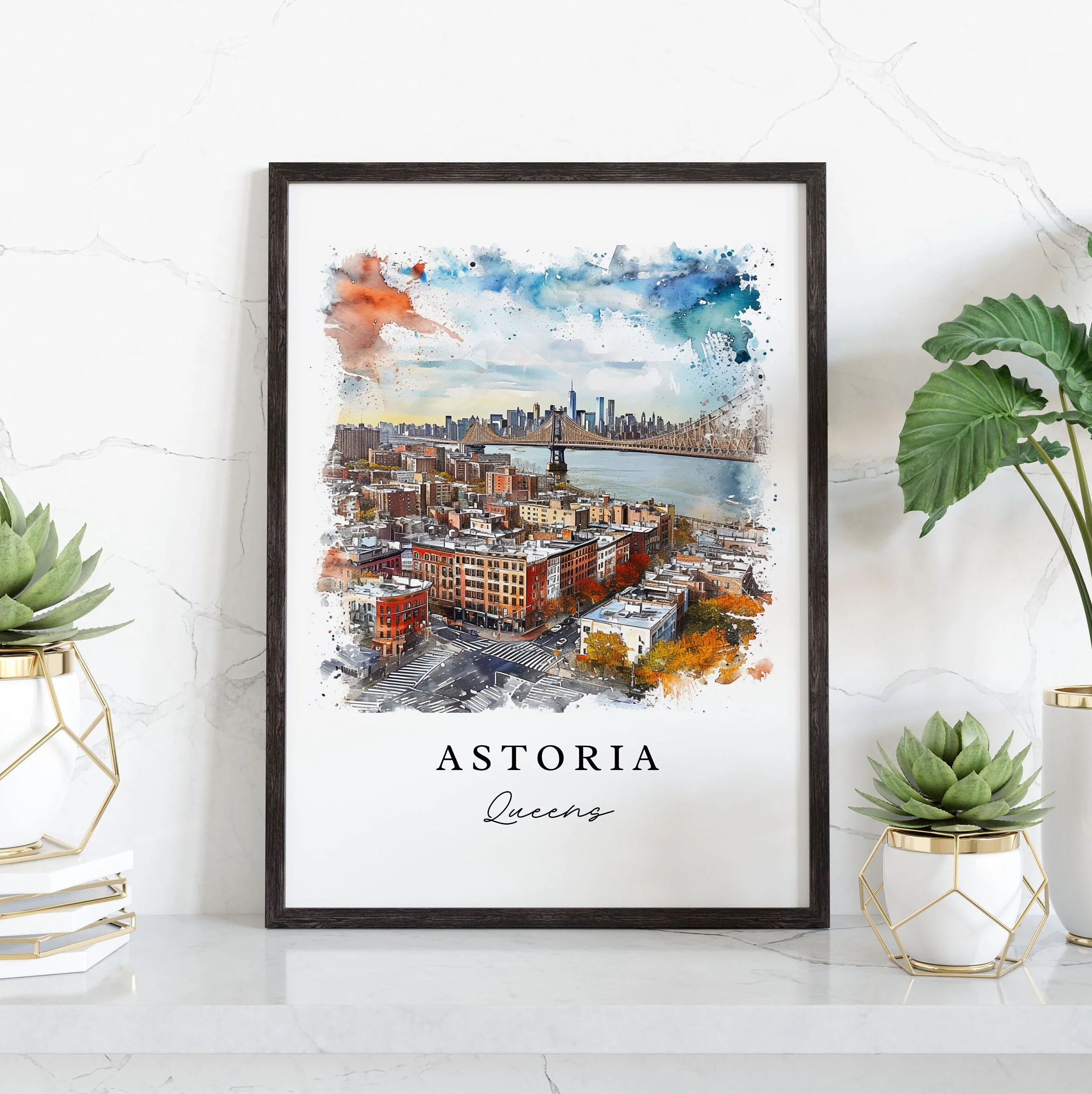 Astoria, New York – Watercolor Art Print - Image 4
