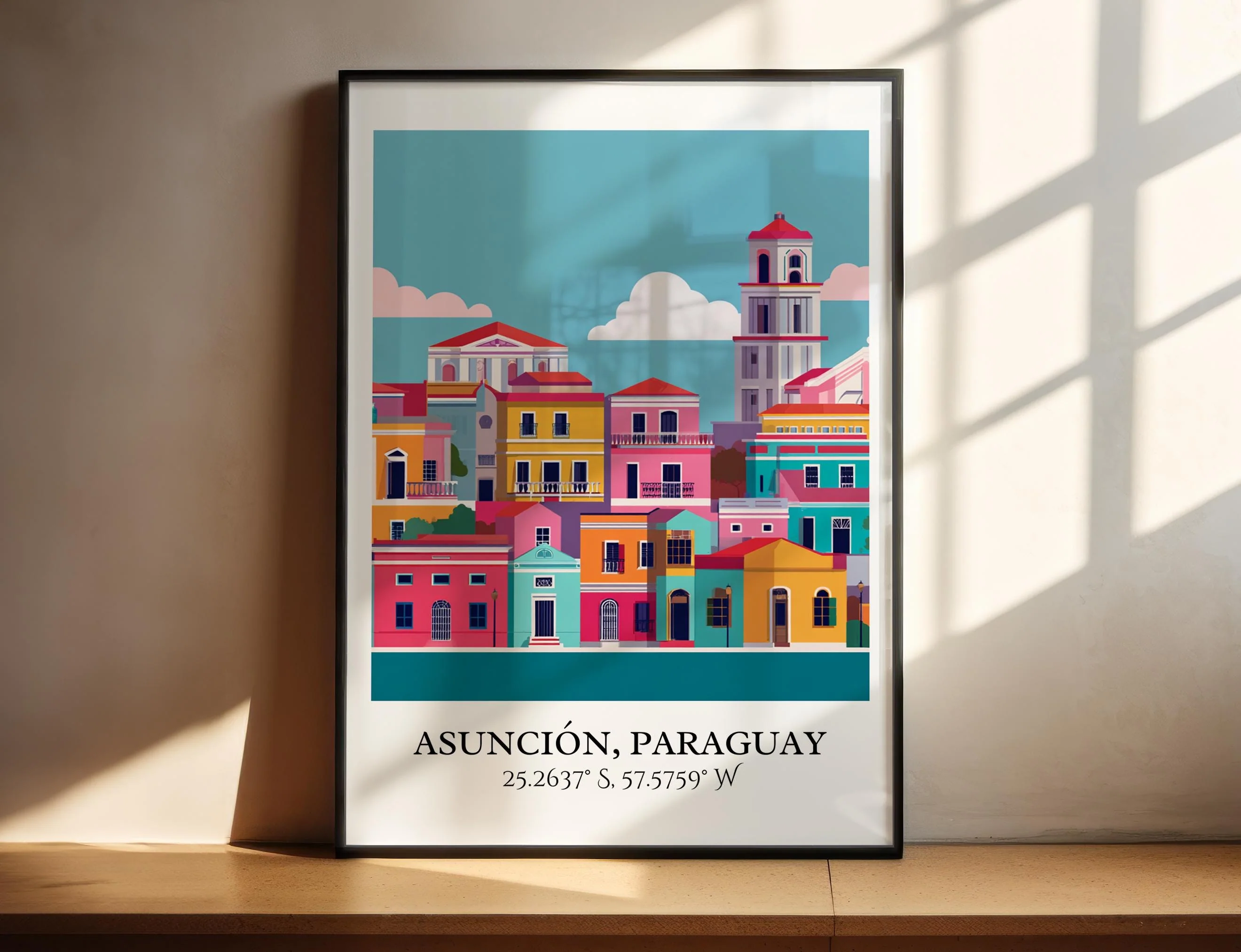 Asunción, Paraguay – Watercolor Art Print