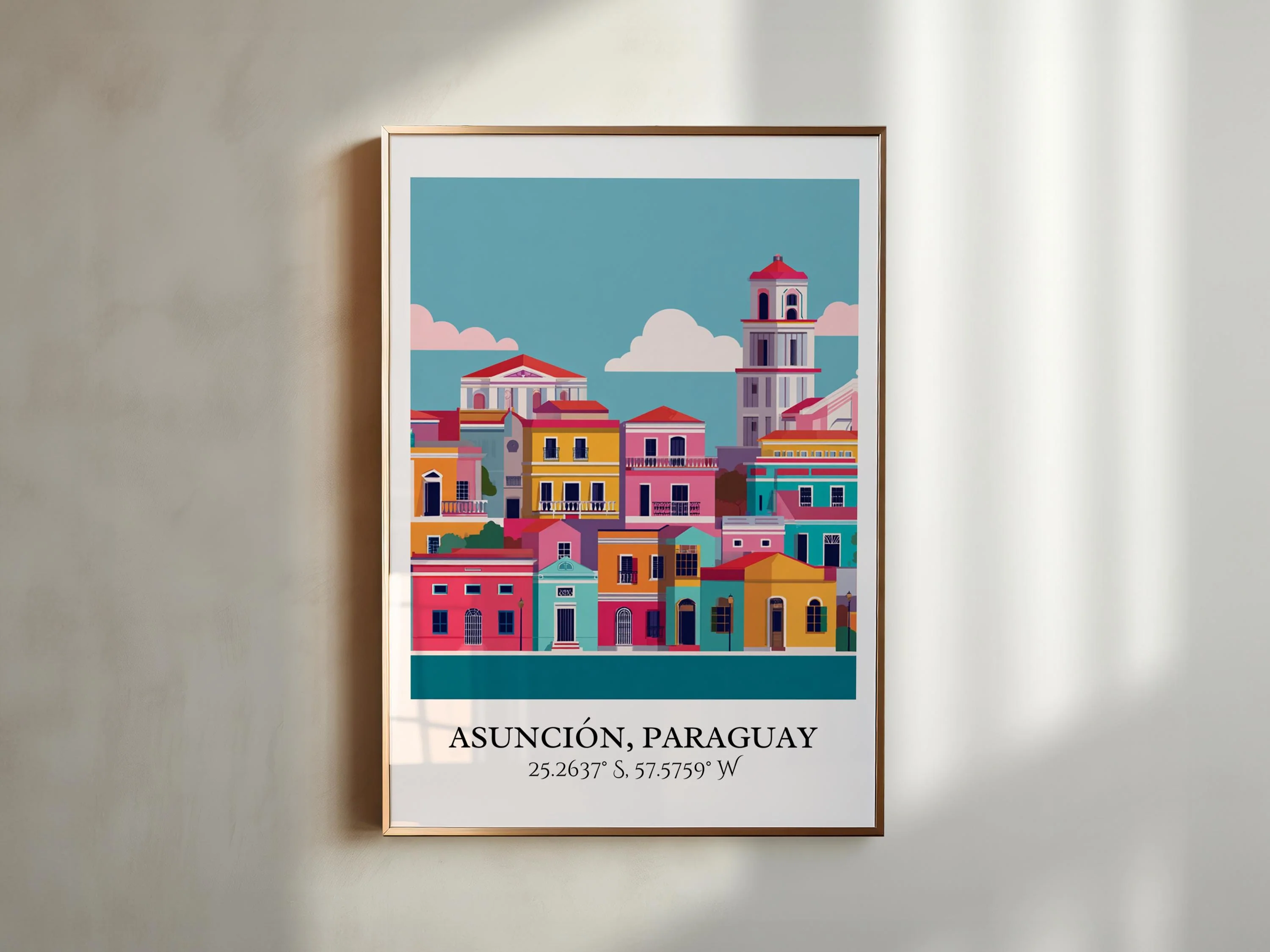 Asunción, Paraguay – Watercolor Art Print - Image 4