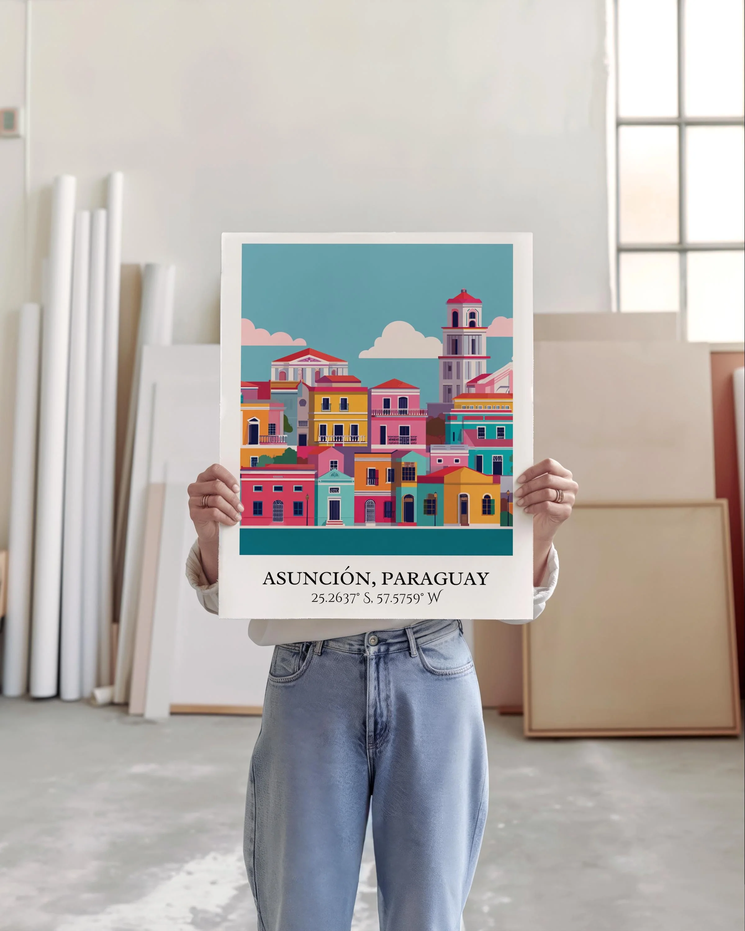 Asunción, Paraguay – Watercolor Art Print - Image 6