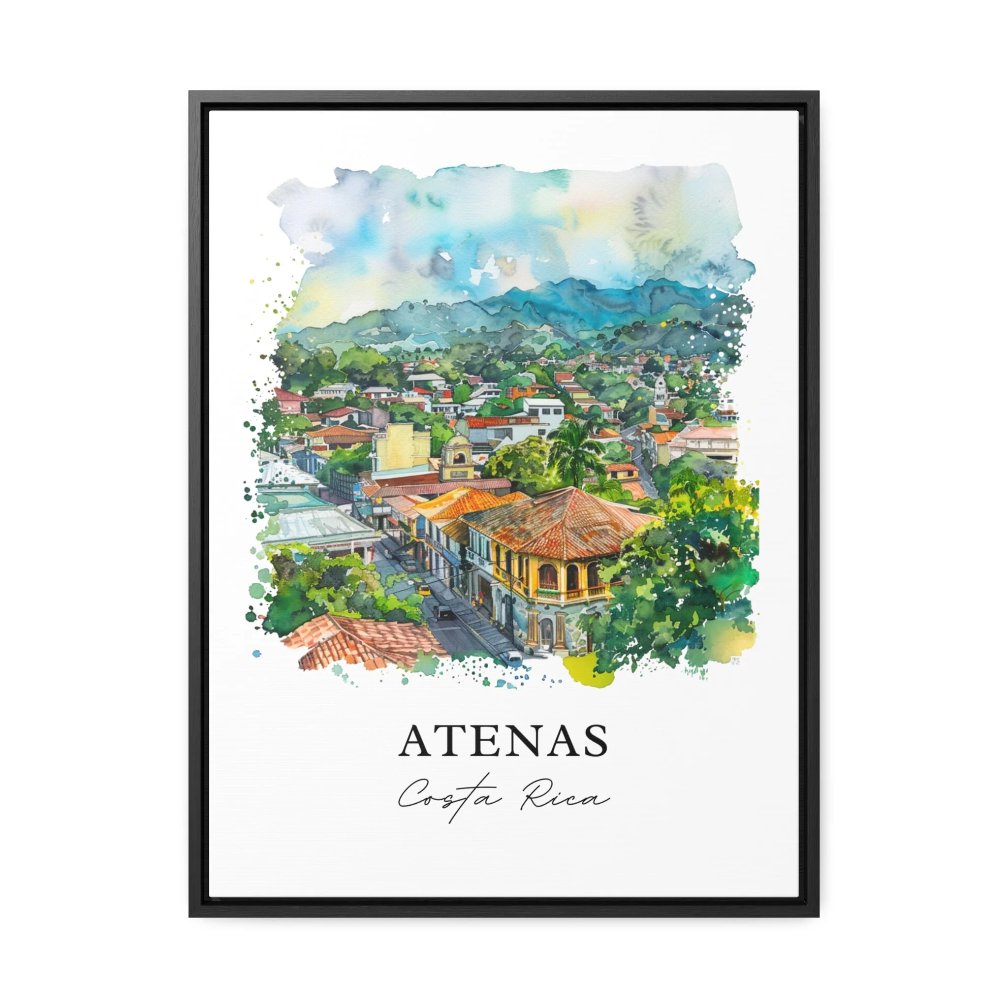 Atenas, Costa Rica – Watercolor Art Print - Image 5