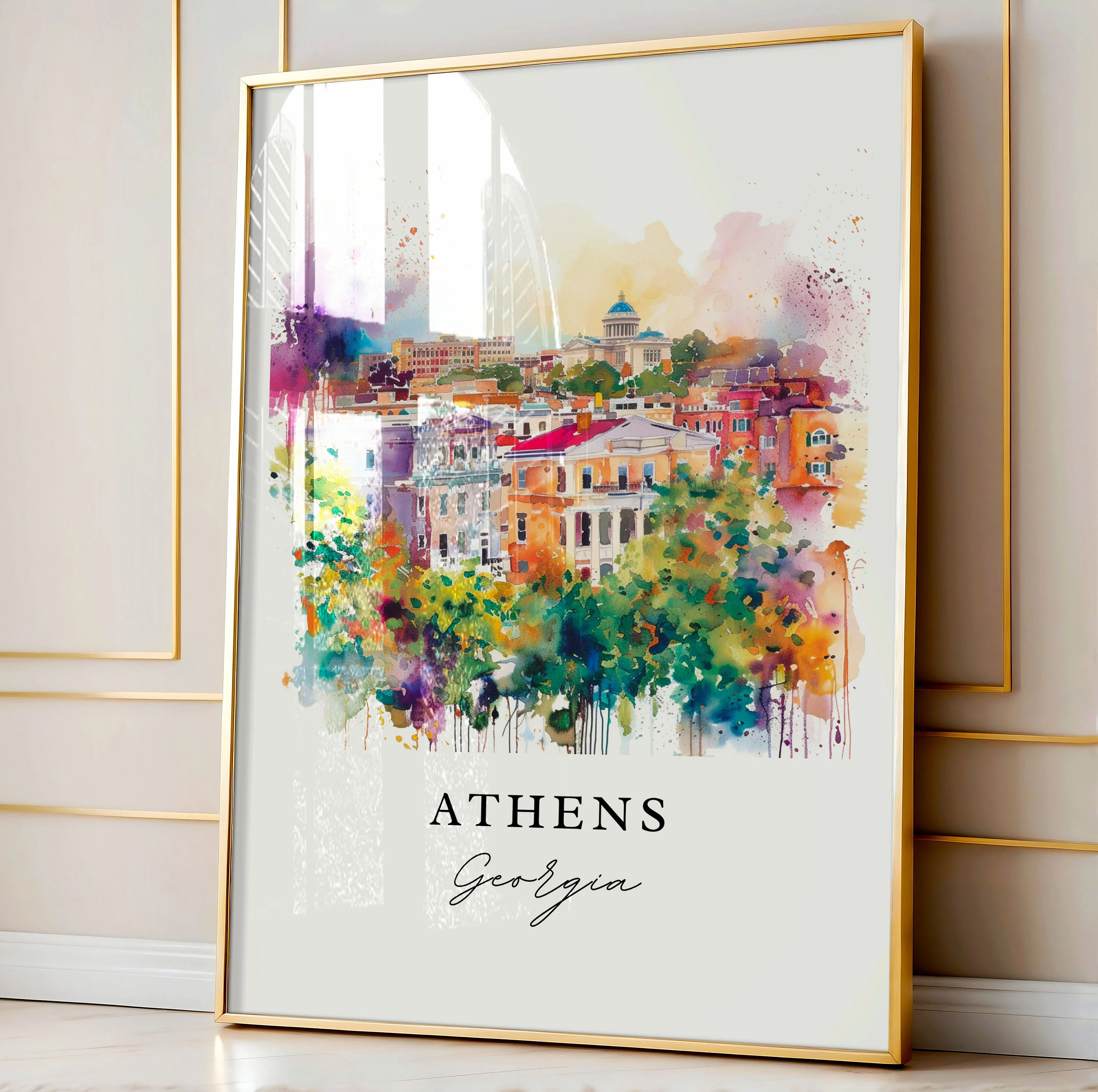 Athens, Greece – Watercolor Art Print - Image 2