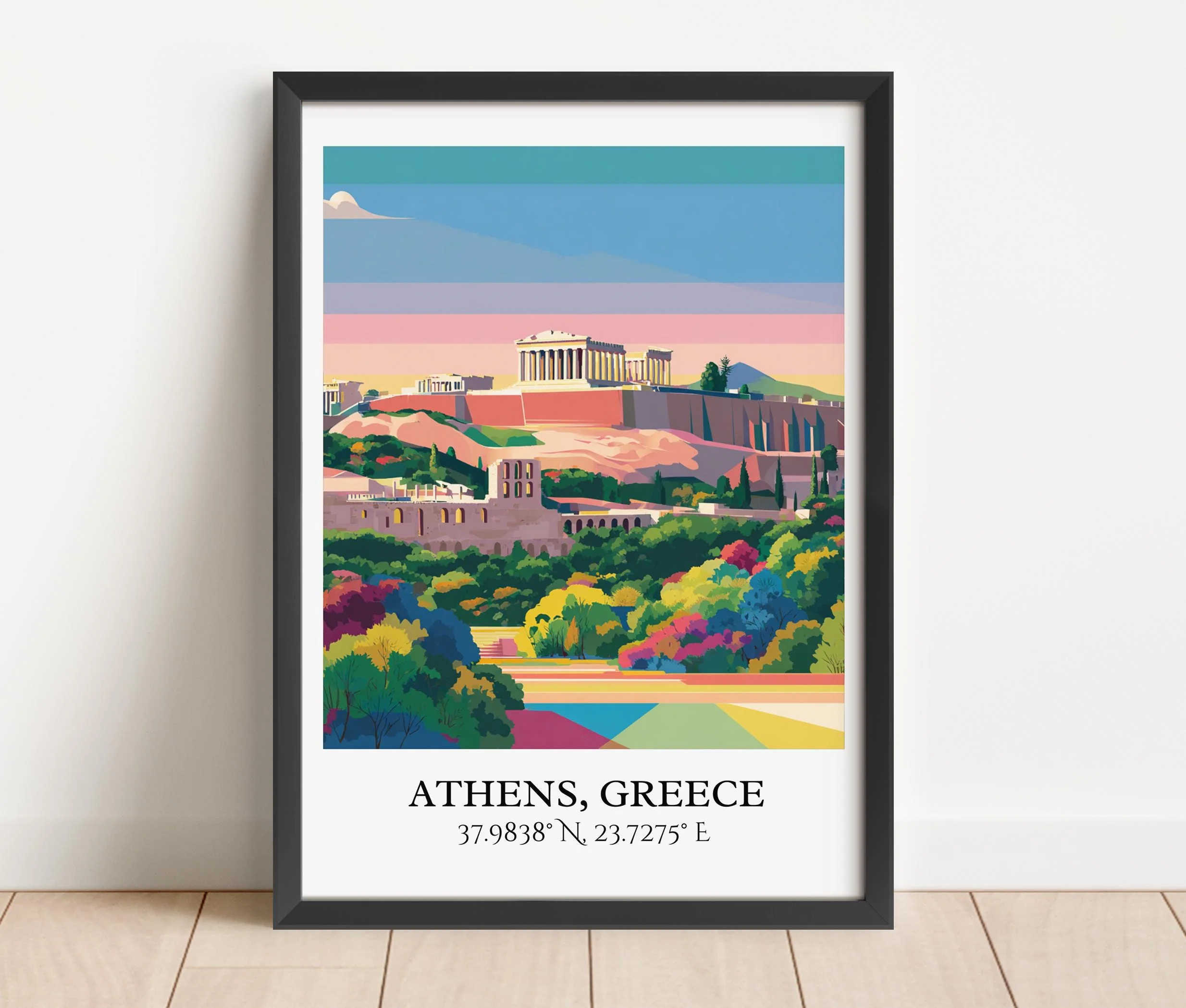 Athens, Greece – Watercolor Art Print - Image 4