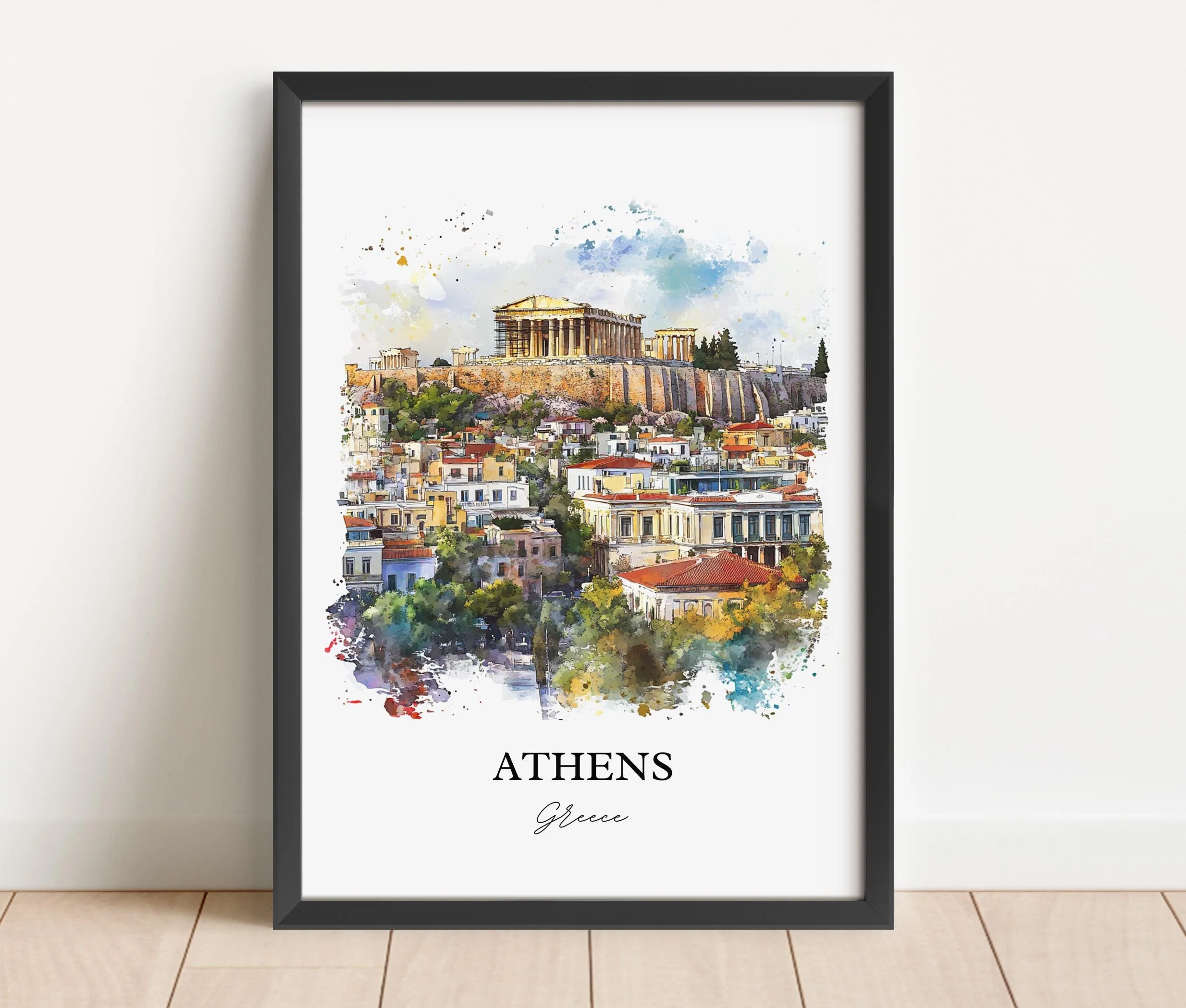 Athens, Greece – Watercolor Art Print - Image 6