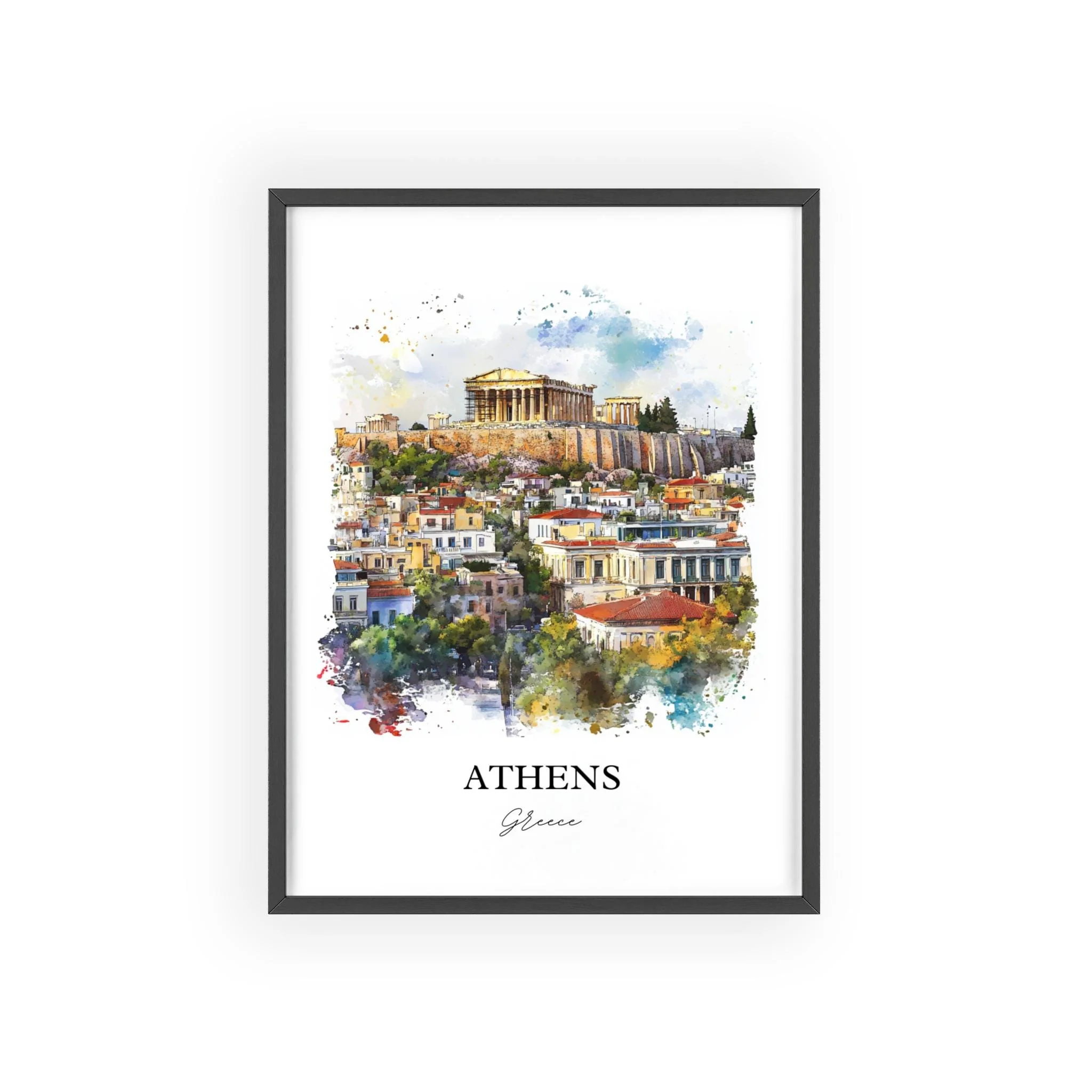 Athens, Greece – Watercolor Art Print - Image 7