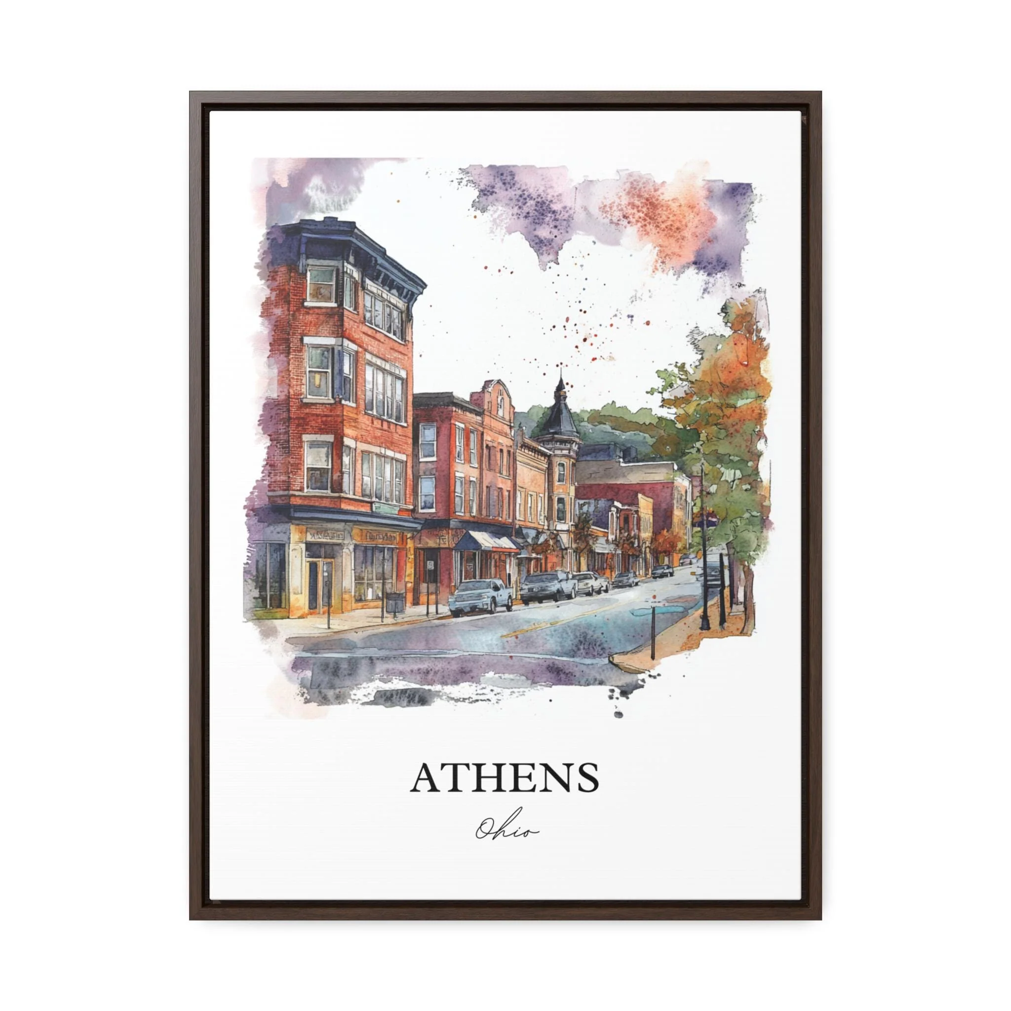 Athens, Ohio, USA – Watercolor Art Print - Image 7