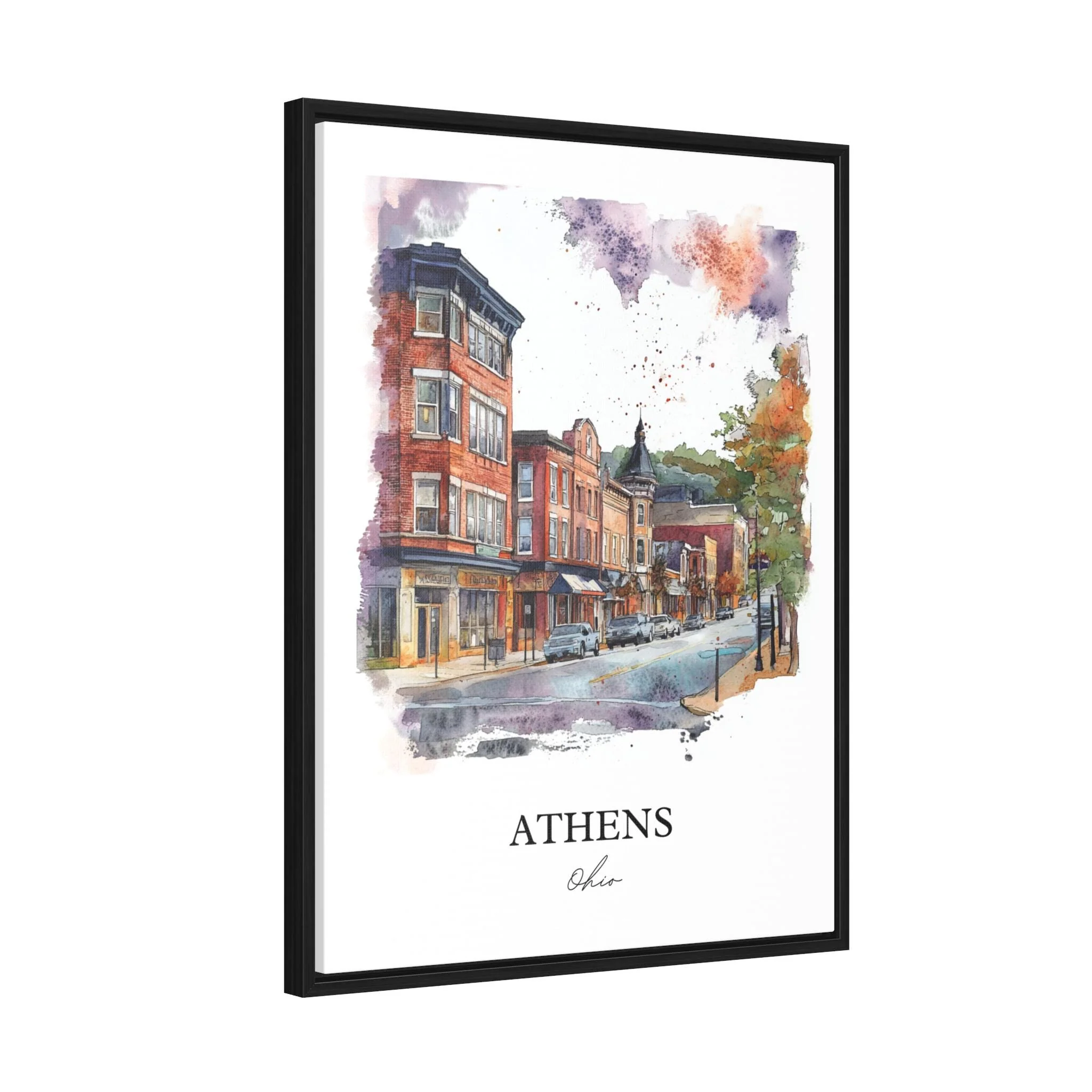 Athens, Ohio, USA – Watercolor Art Print - Image 8