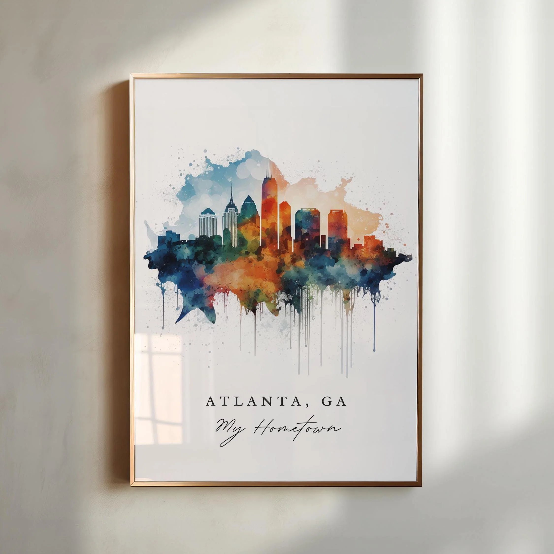 Atlanta, Georgia – Watercolor Art Print