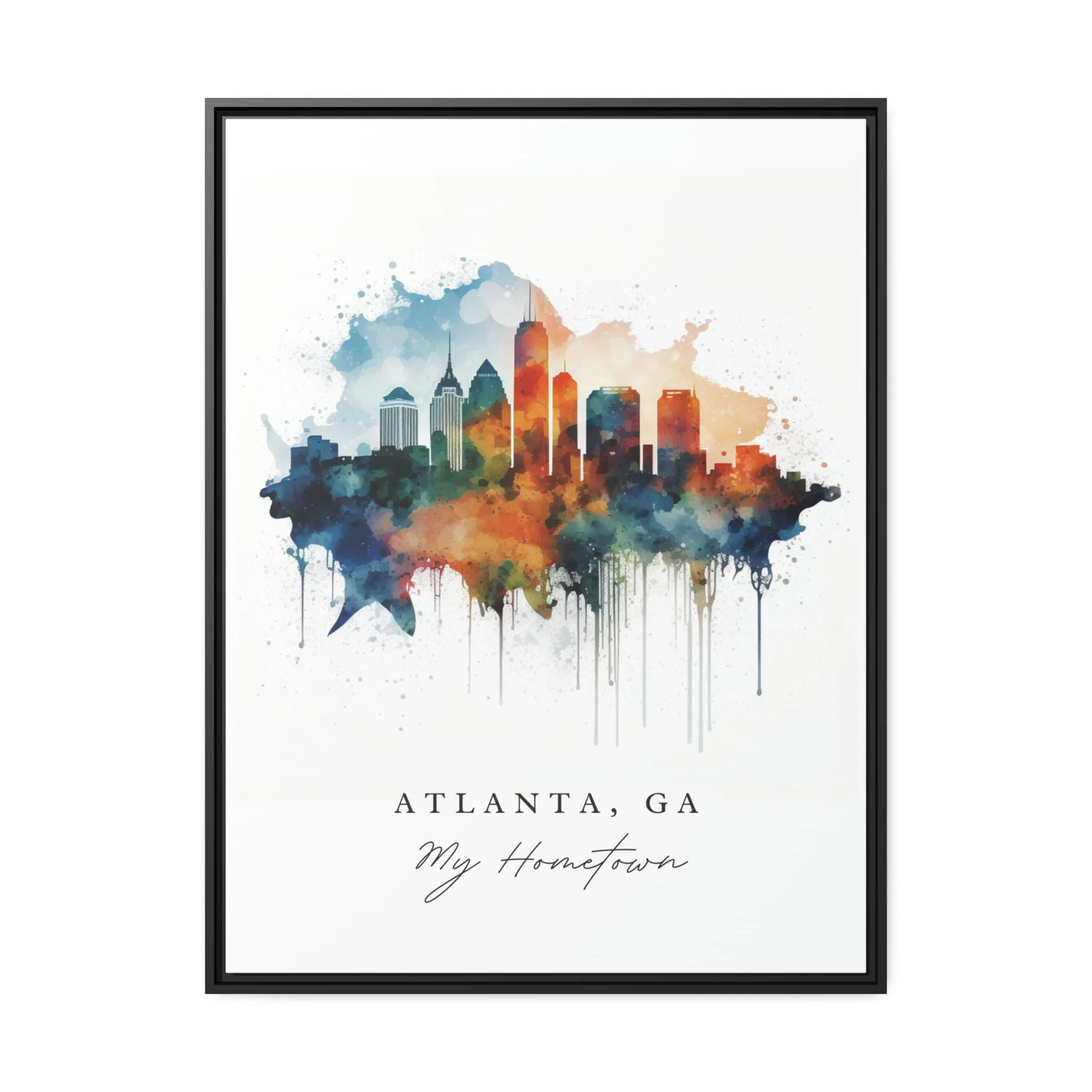 Atlanta, Georgia – Watercolor Art Print - Image 2