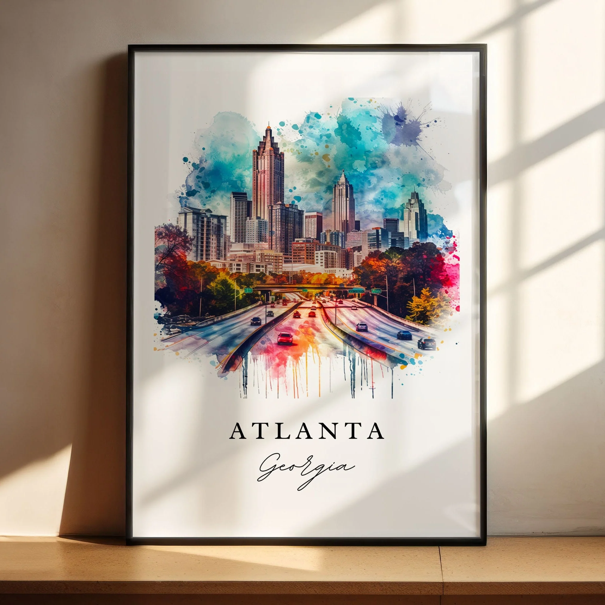 Atlanta, Georgia – Watercolor Art Print