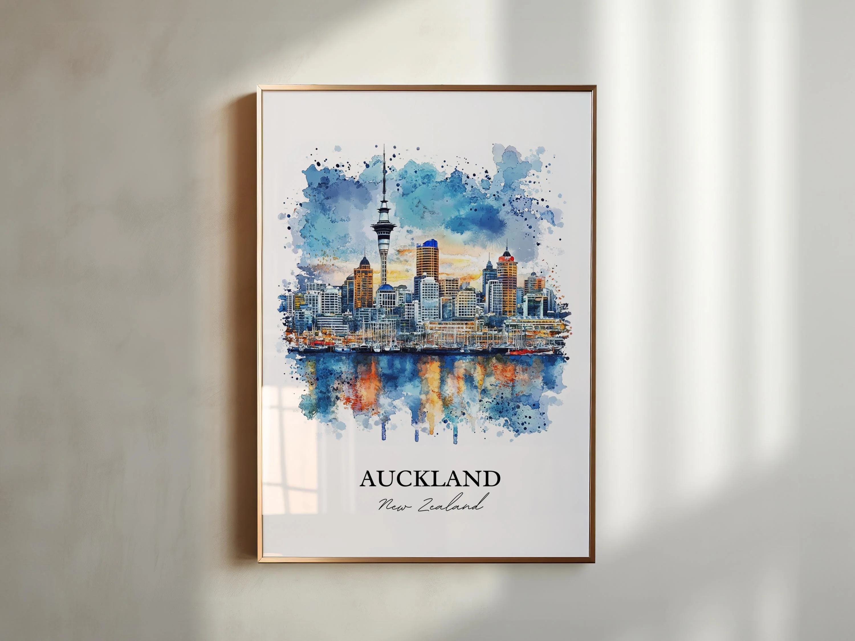 Auckland, New Zealand – Watercolor Art Print - Image 6