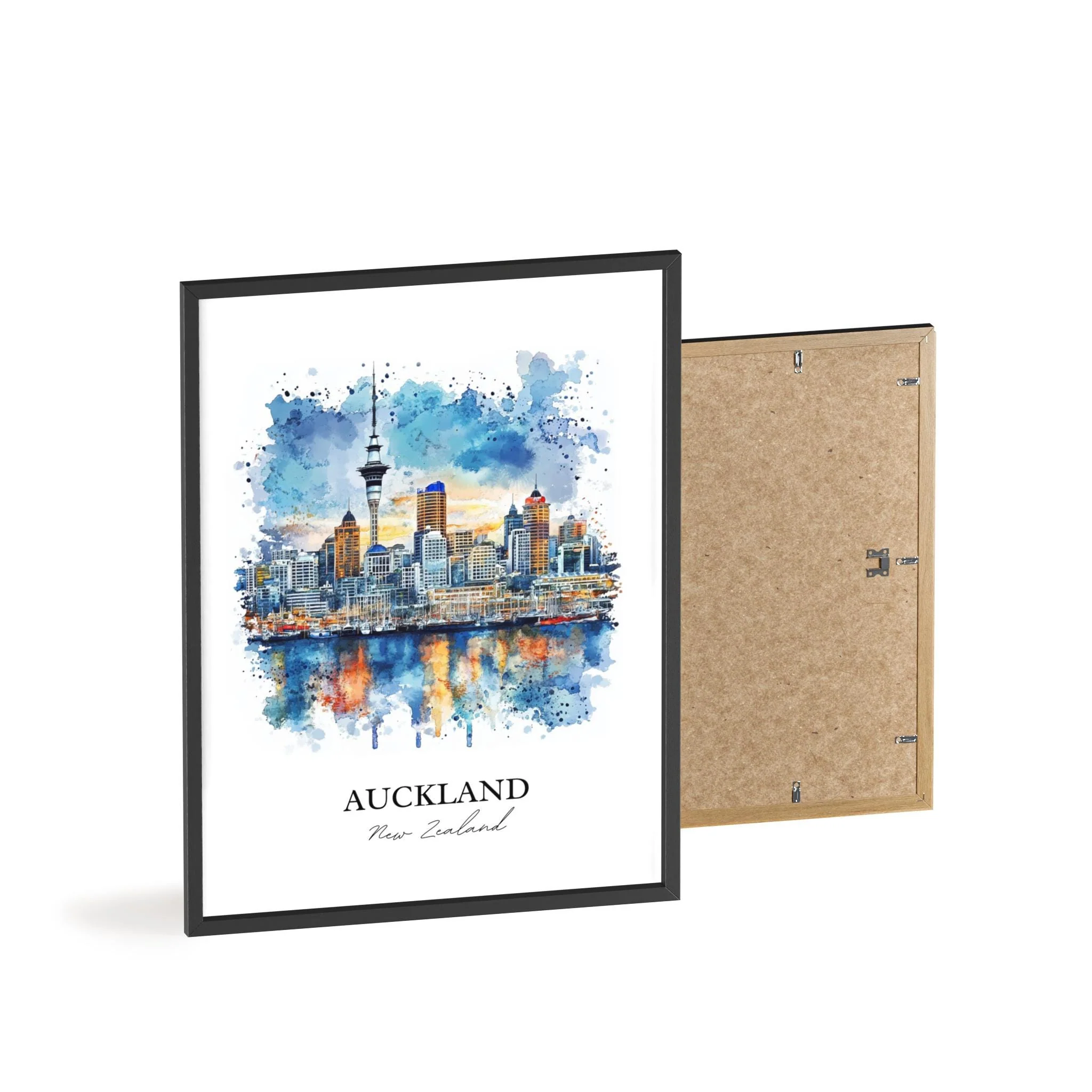 Auckland, New Zealand – Watercolor Art Print - Image 8