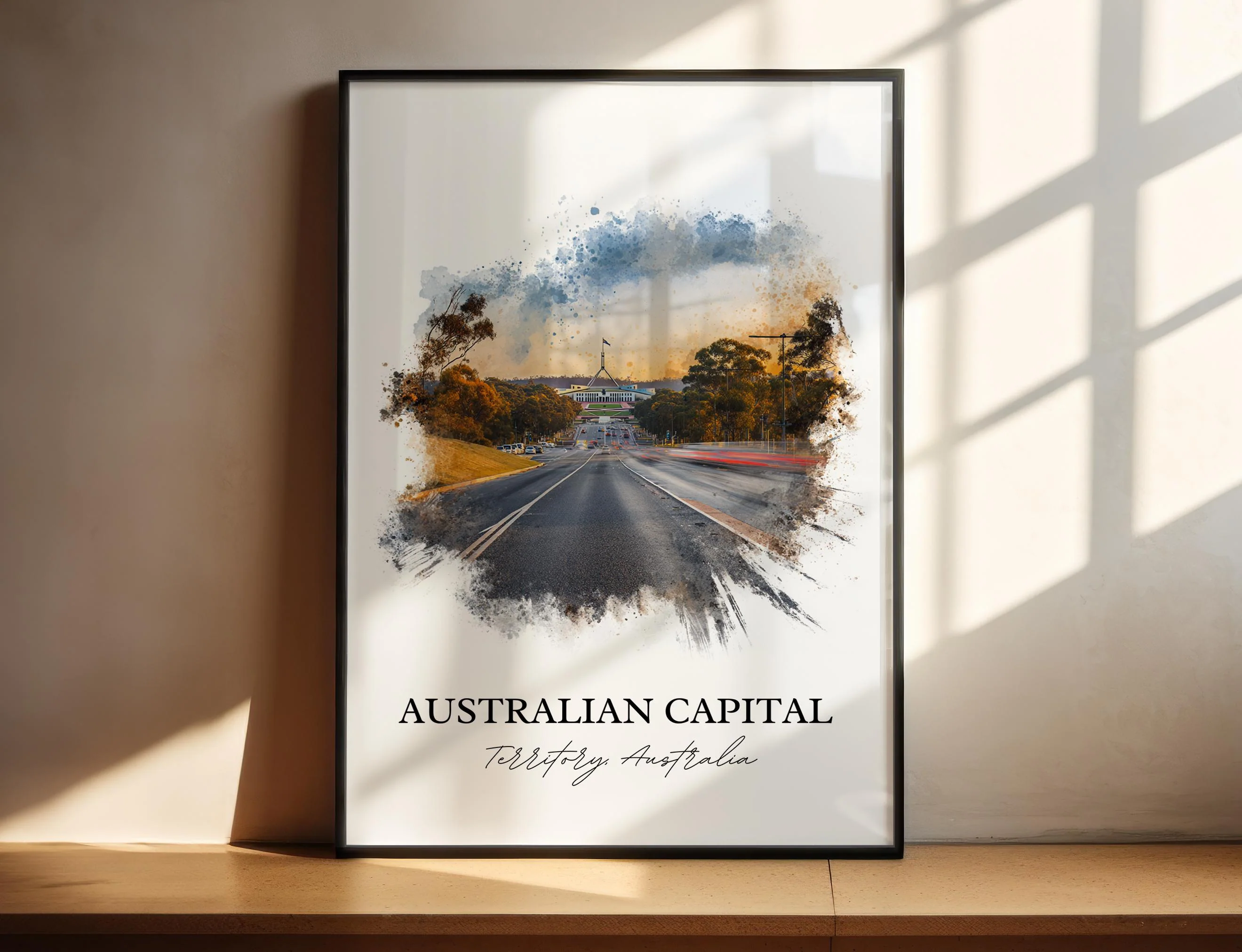 Australian Capital Territory, Australia – Watercolor Art Print