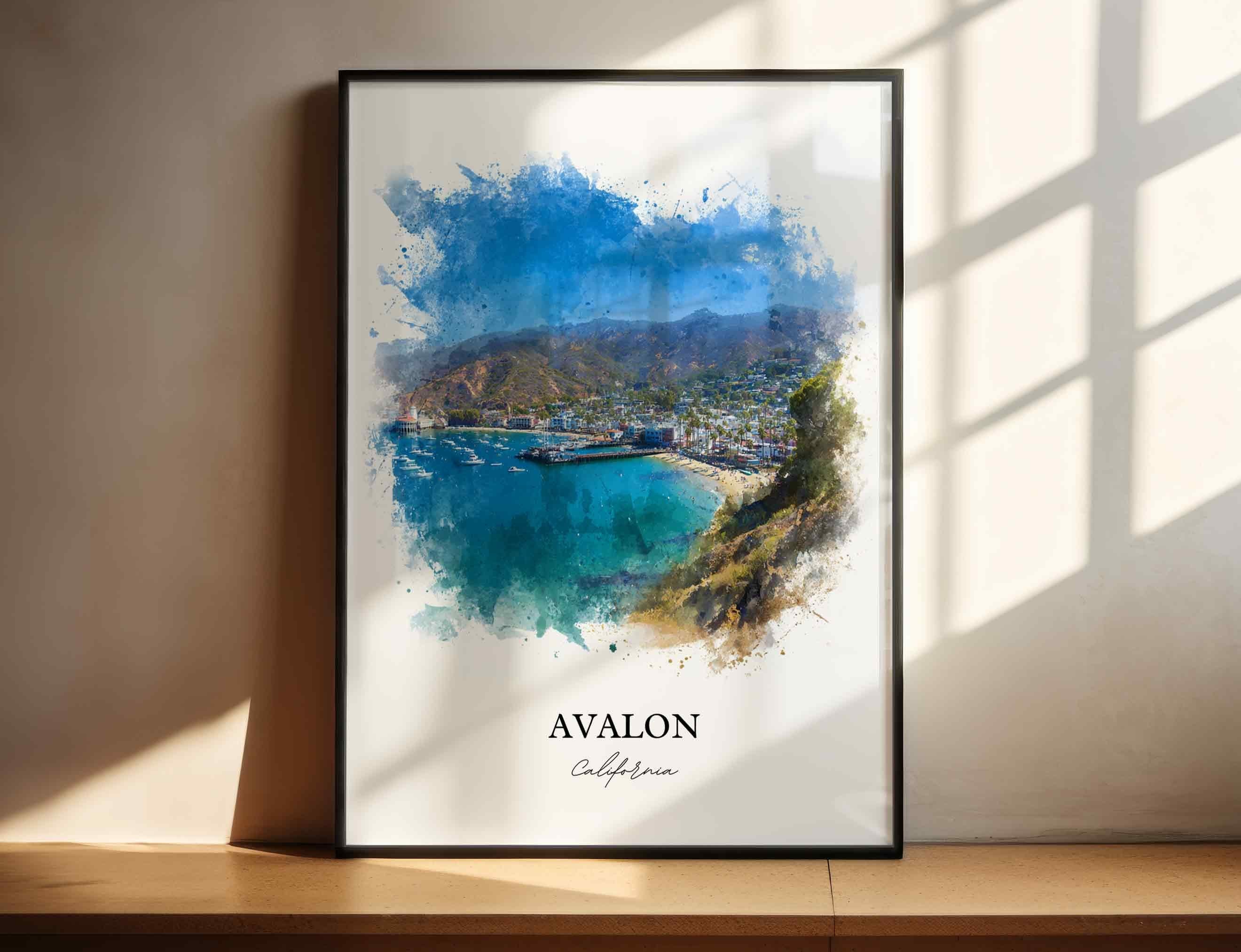 Avalon, California – Watercolor Art Print