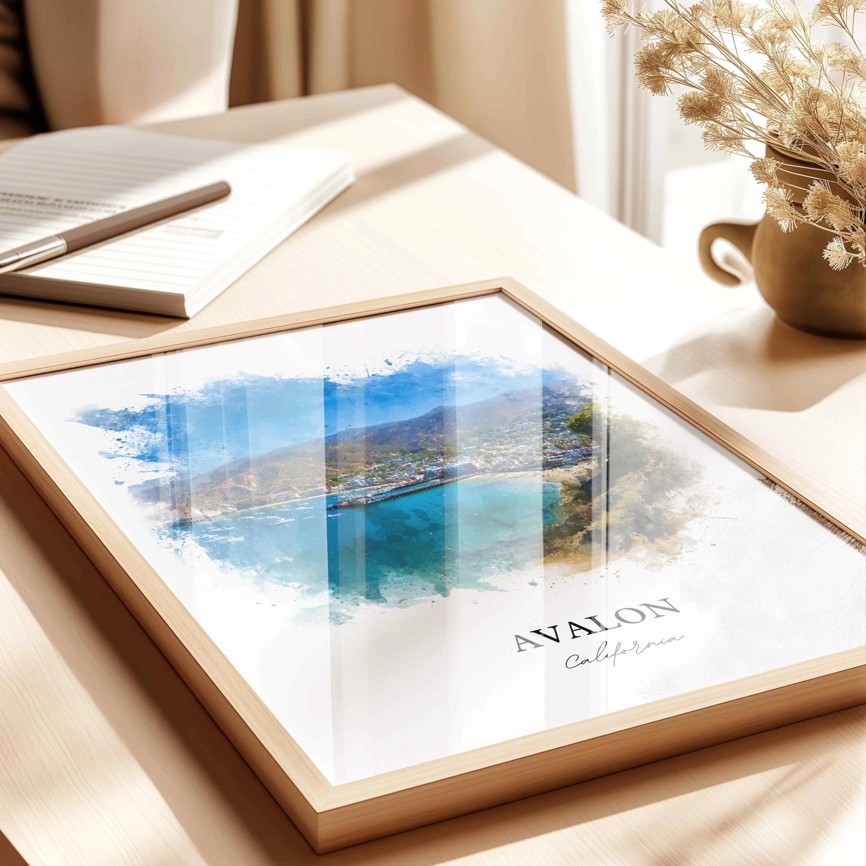 Avalon, California – Watercolor Art Print - Image 3