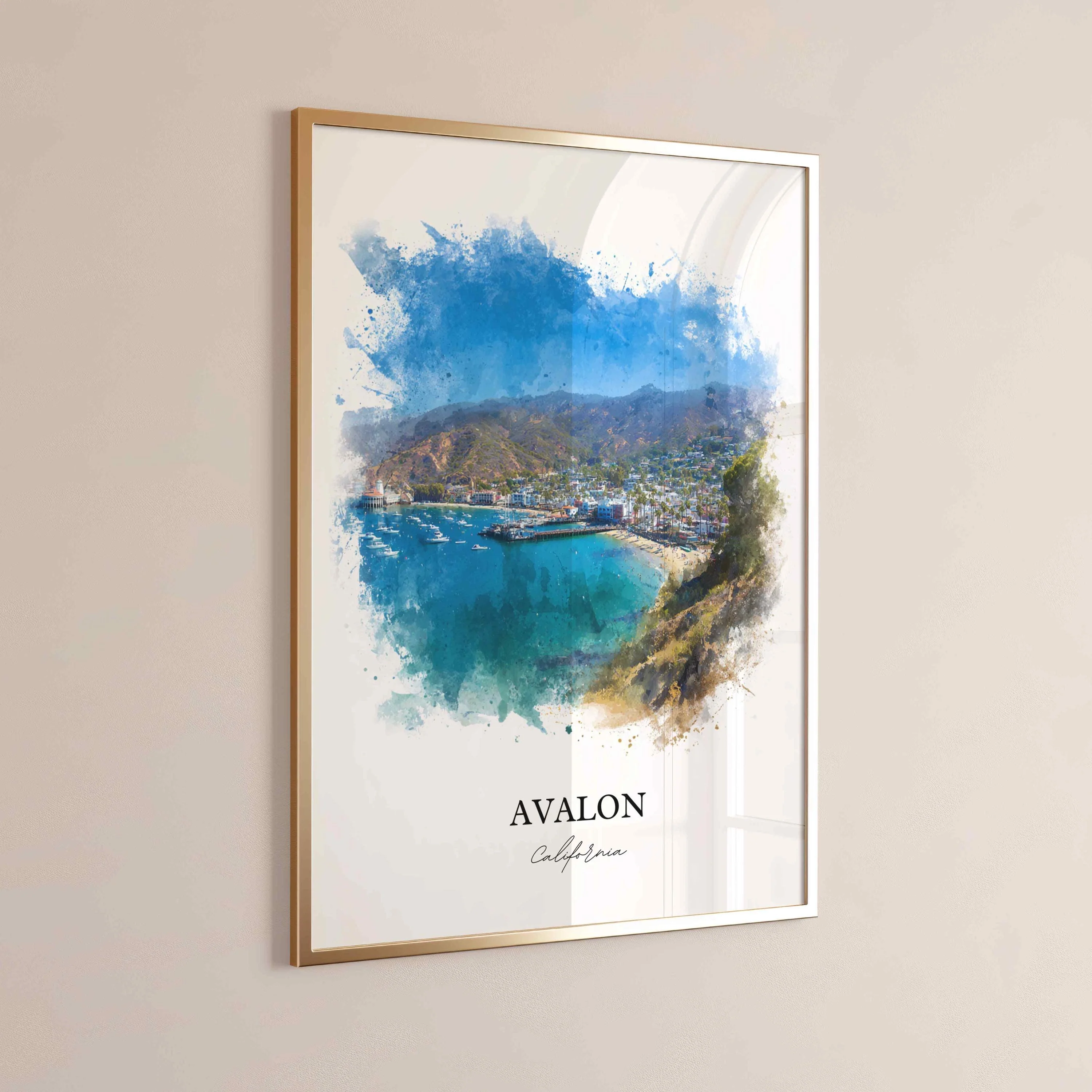 Avalon, California – Watercolor Art Print - Image 4
