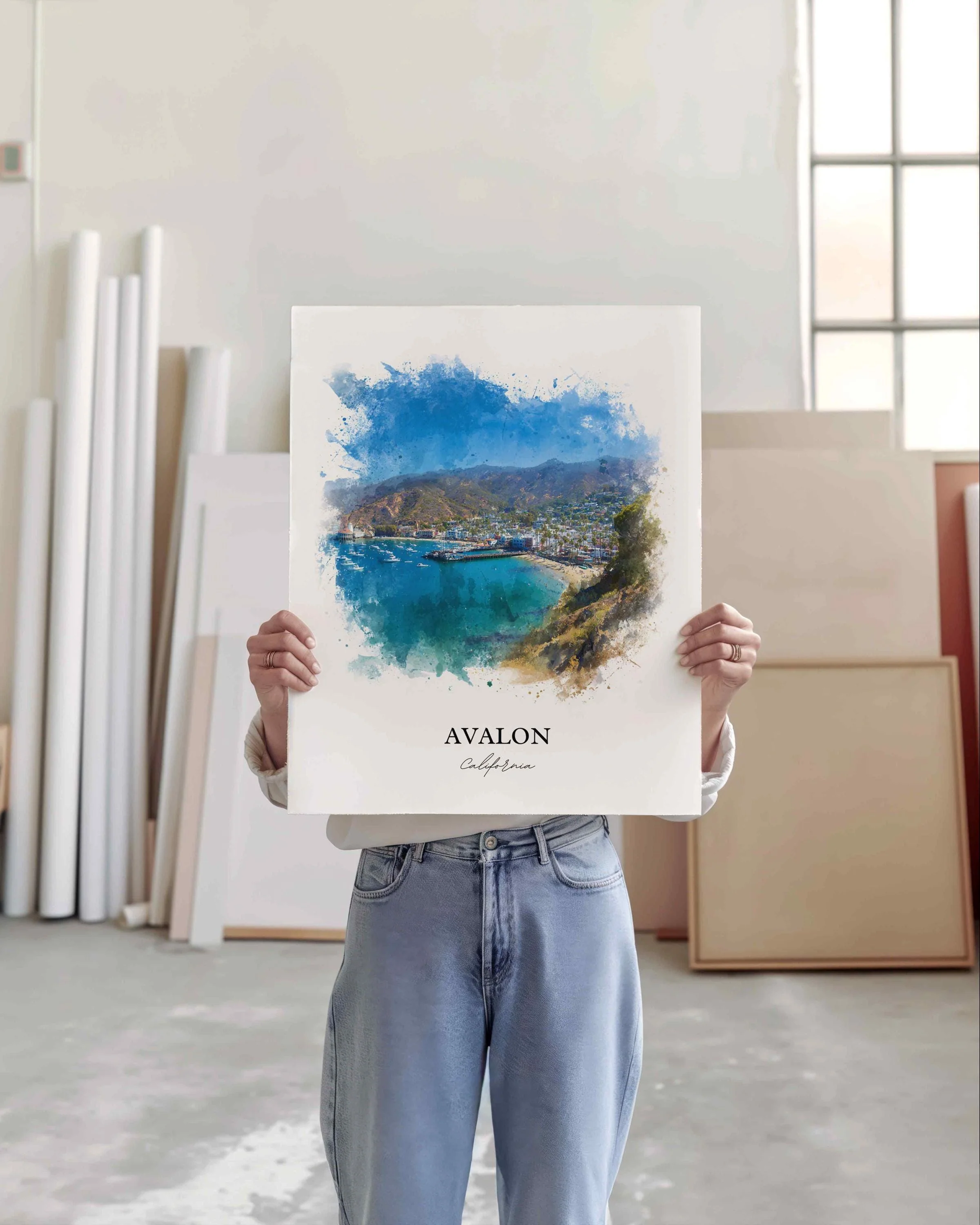 Avalon, California – Watercolor Art Print - Image 6