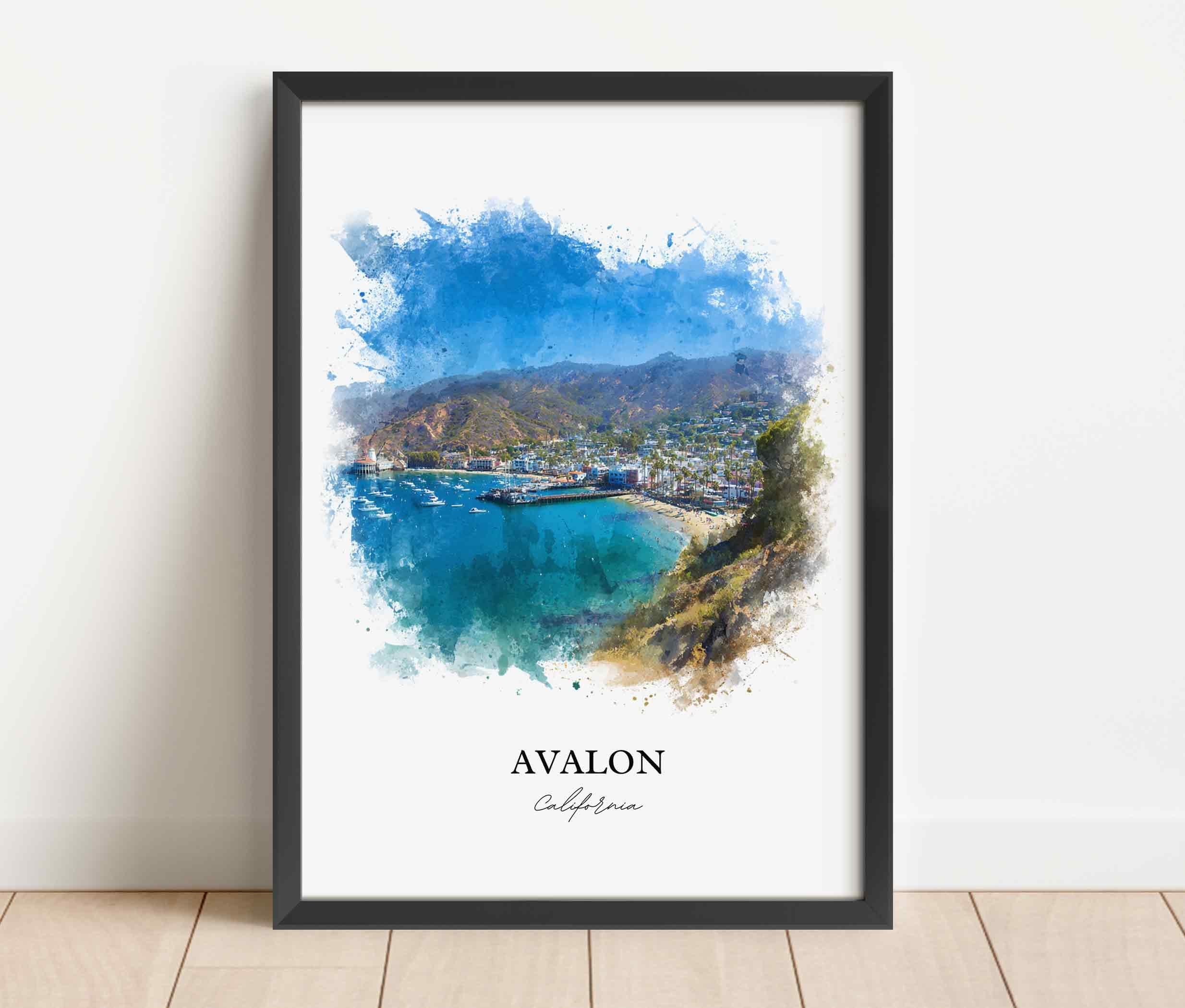 Avalon, California – Watercolor Art Print - Image 7