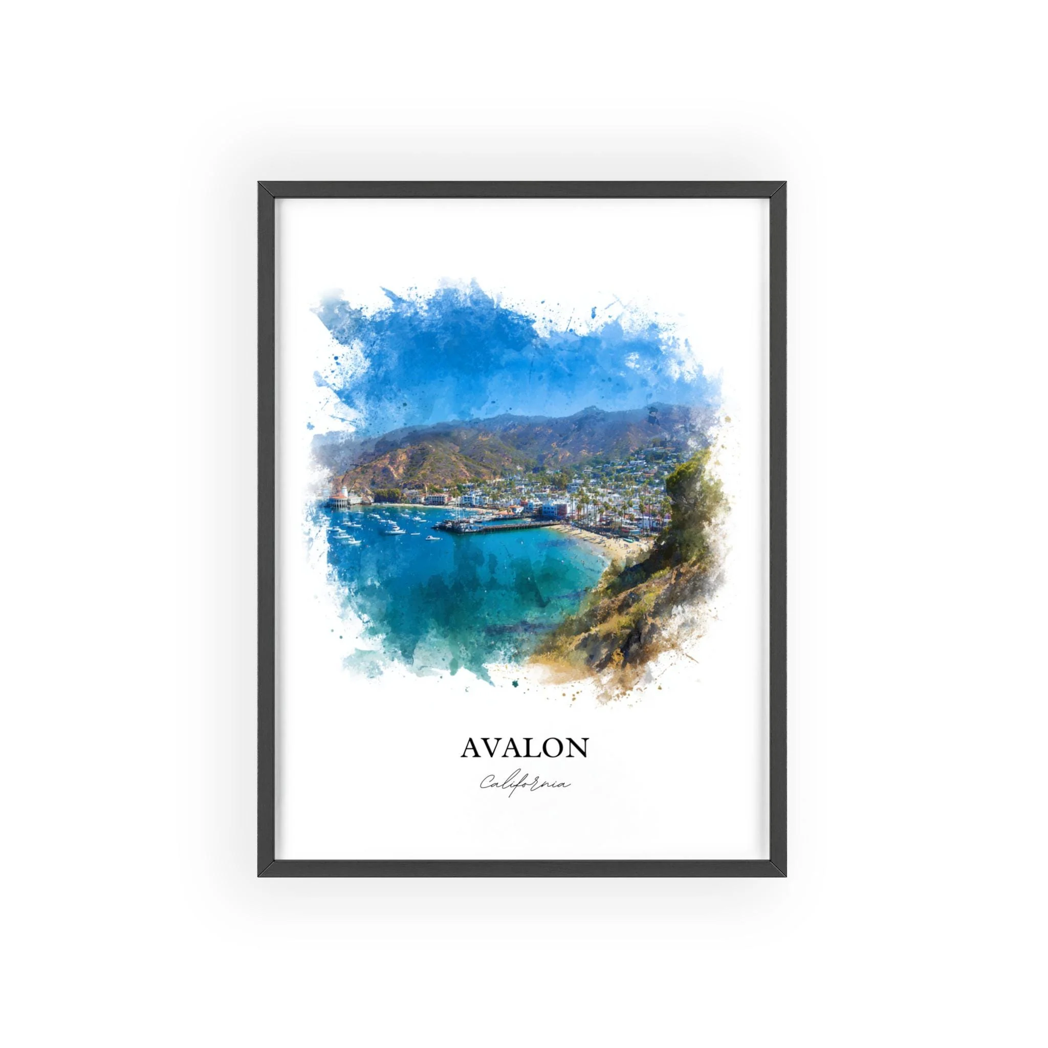 Avalon, California – Watercolor Art Print - Image 8