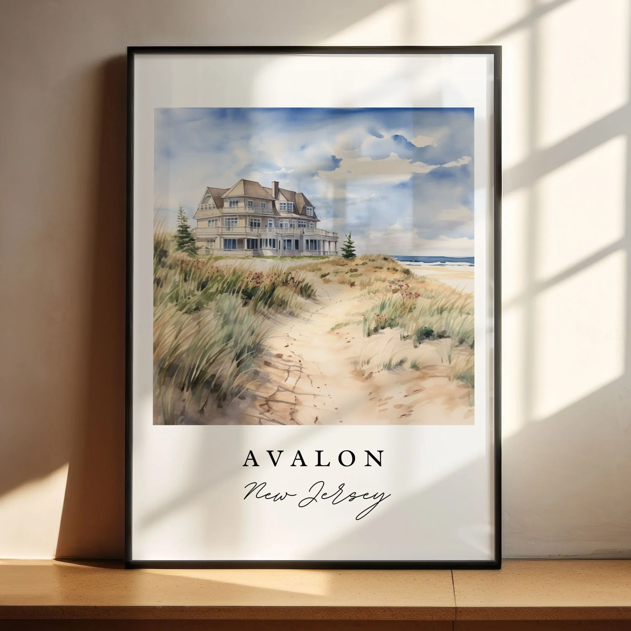 Avalon, New Jersey – Watercolor Art Print