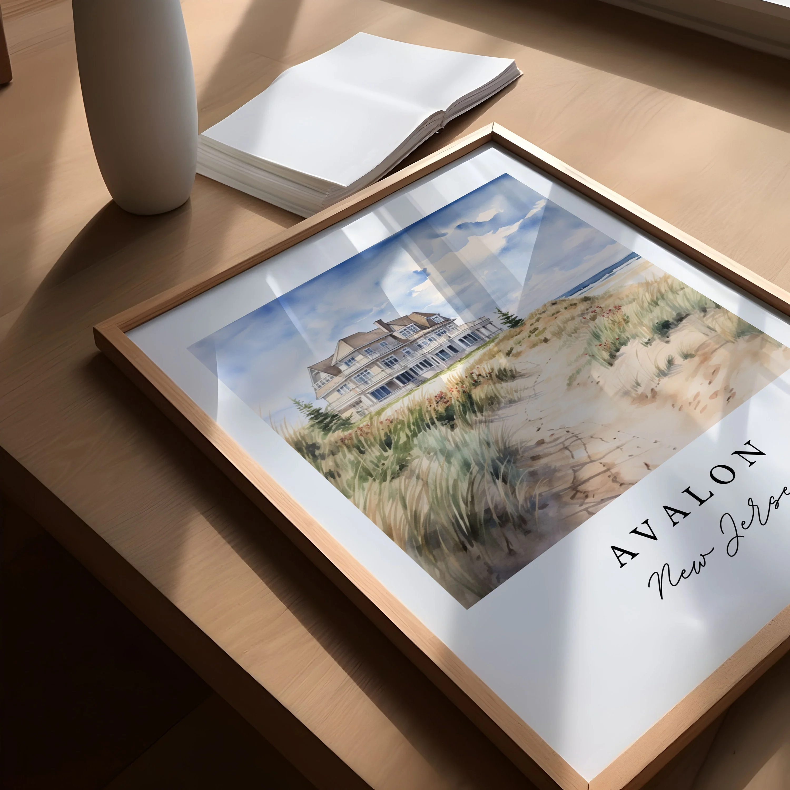 Avalon, New Jersey – Watercolor Art Print - Image 4