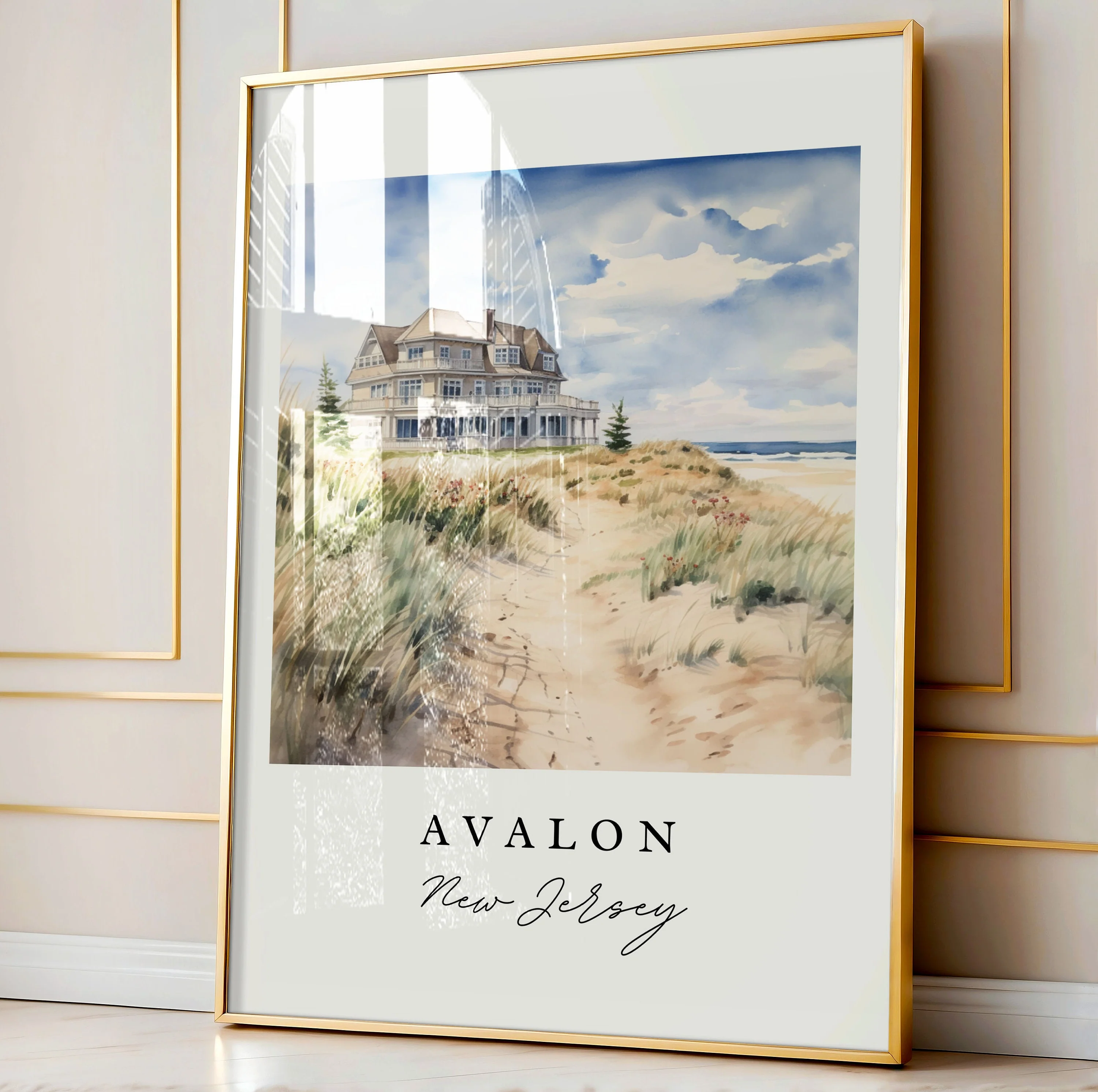 Avalon, New Jersey – Watercolor Art Print - Image 5
