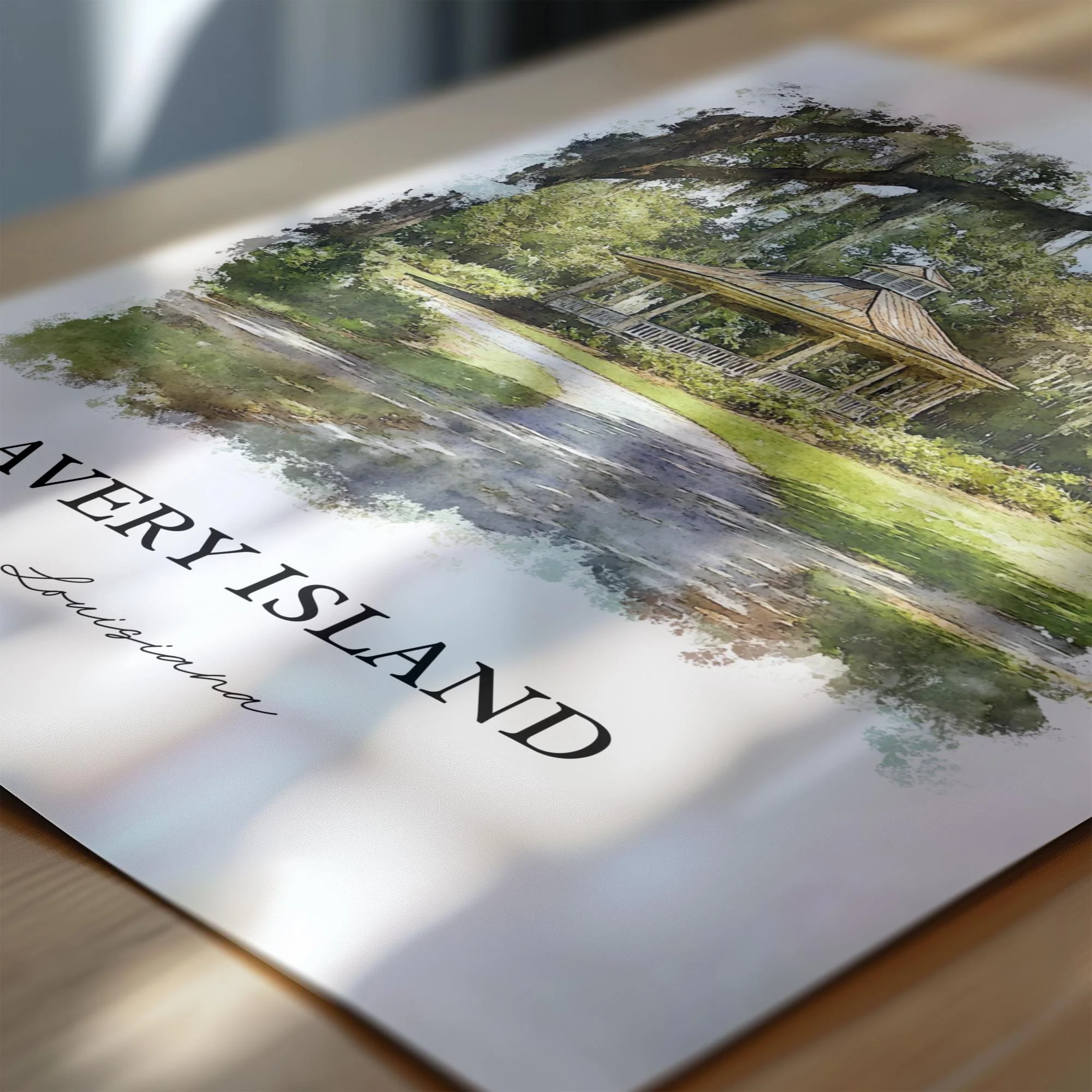 Avery Island, Louisiana – Watercolor Art Print - Image 2
