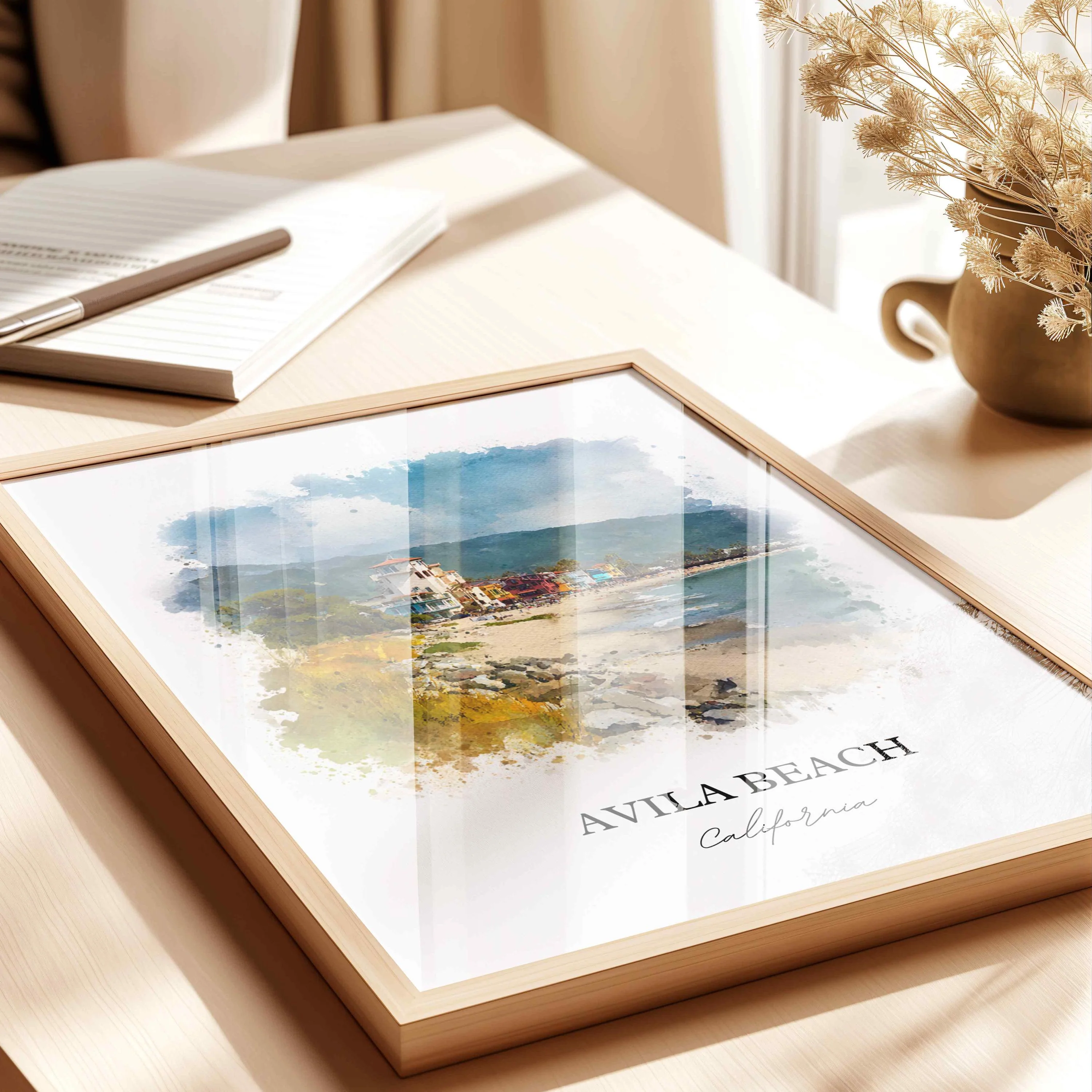 Avila Beach, CA – Watercolor Art Print - Image 4