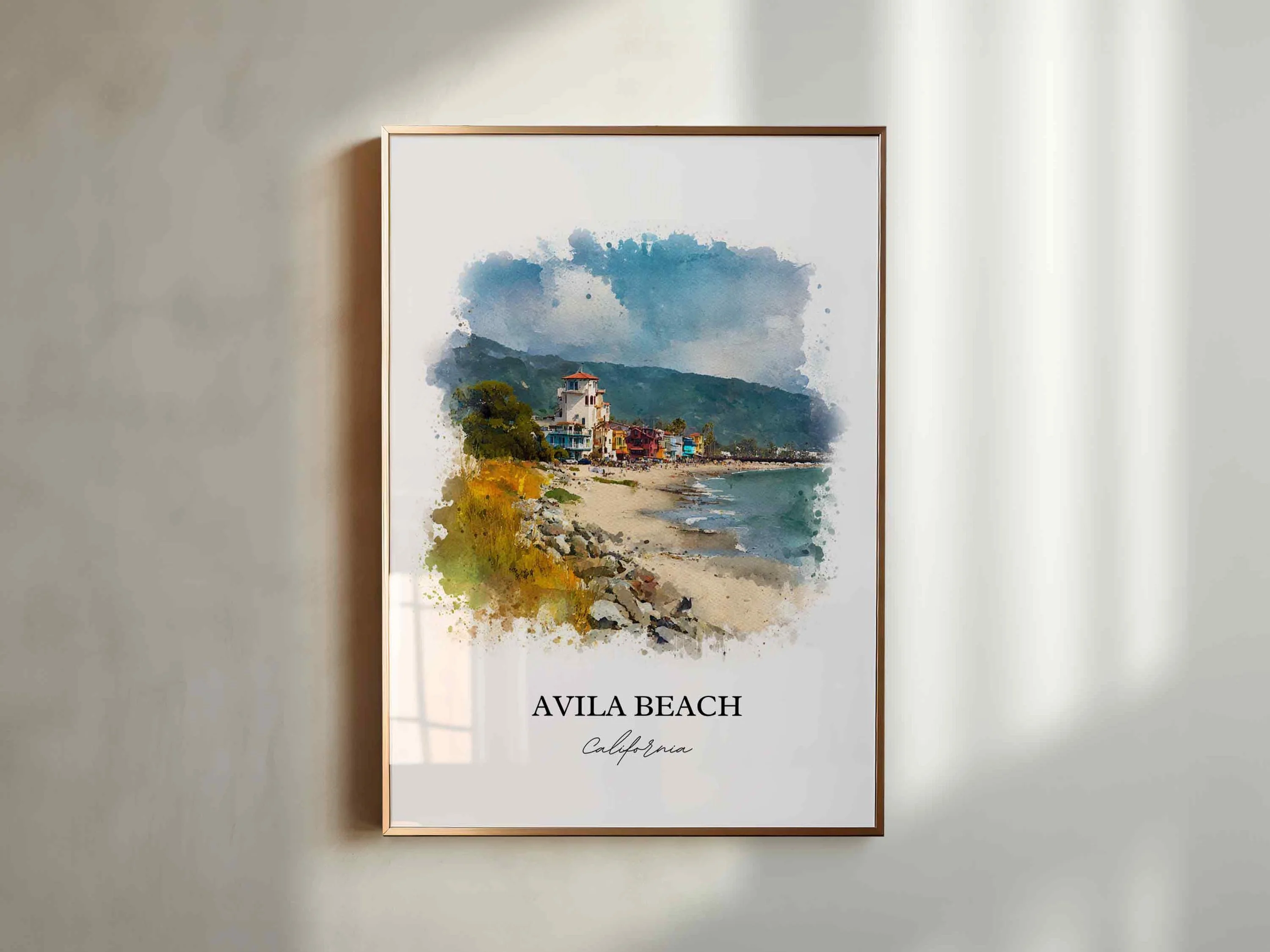 Avila Beach, CA – Watercolor Art Print - Image 5