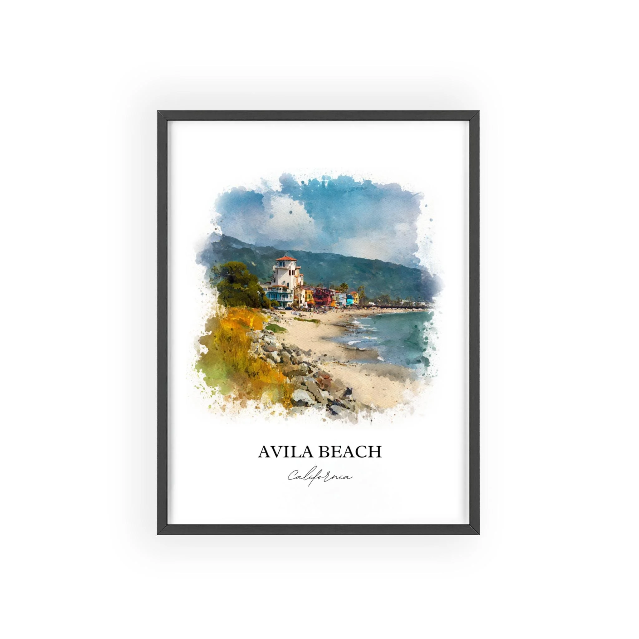 Avila Beach, CA – Watercolor Art Print - Image 9