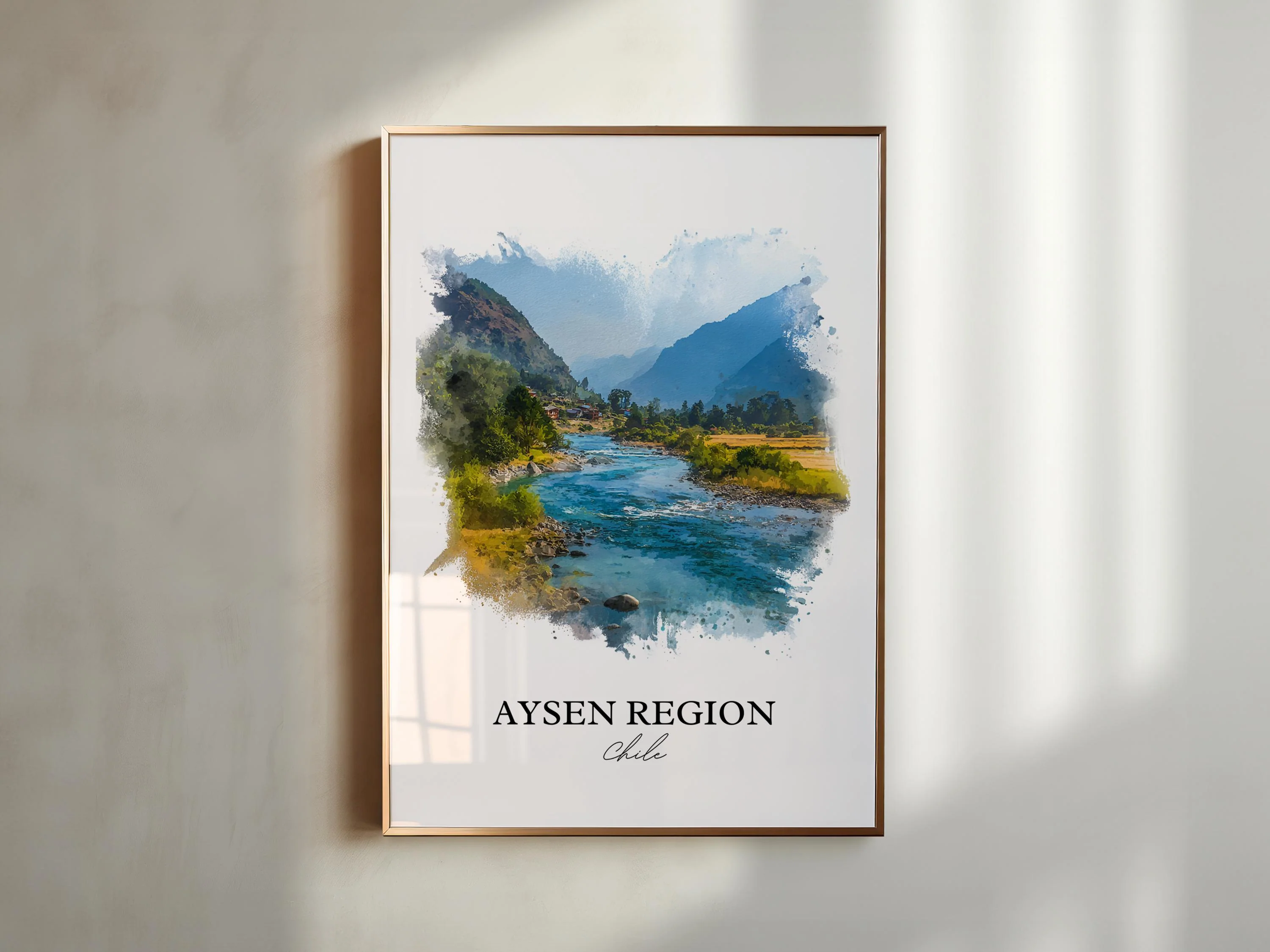 Aysen Region, Chile – Watercolor Art Print - Image 5