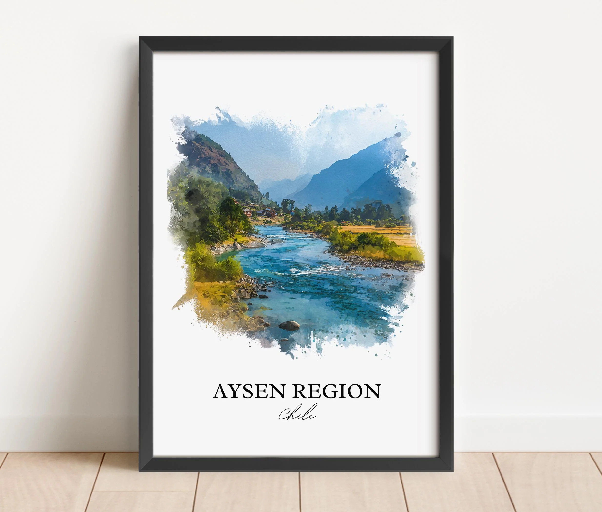 Aysen Region, Chile – Watercolor Art Print - Image 6