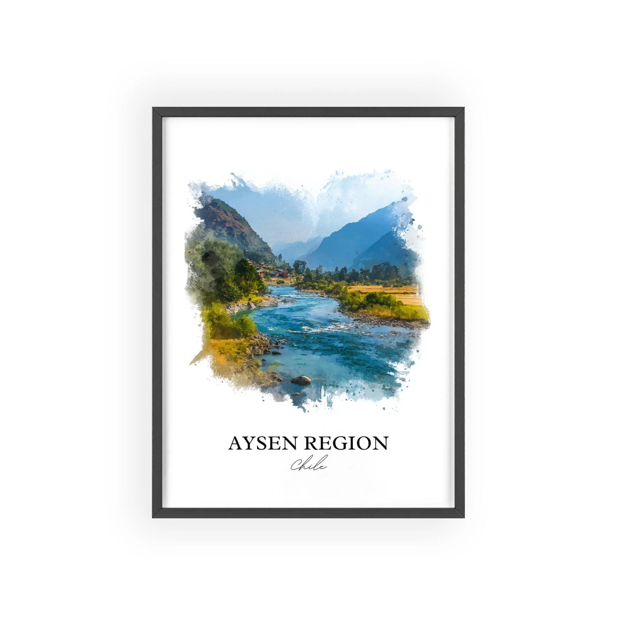 Aysen Region, Chile – Watercolor Art Print - Image 7