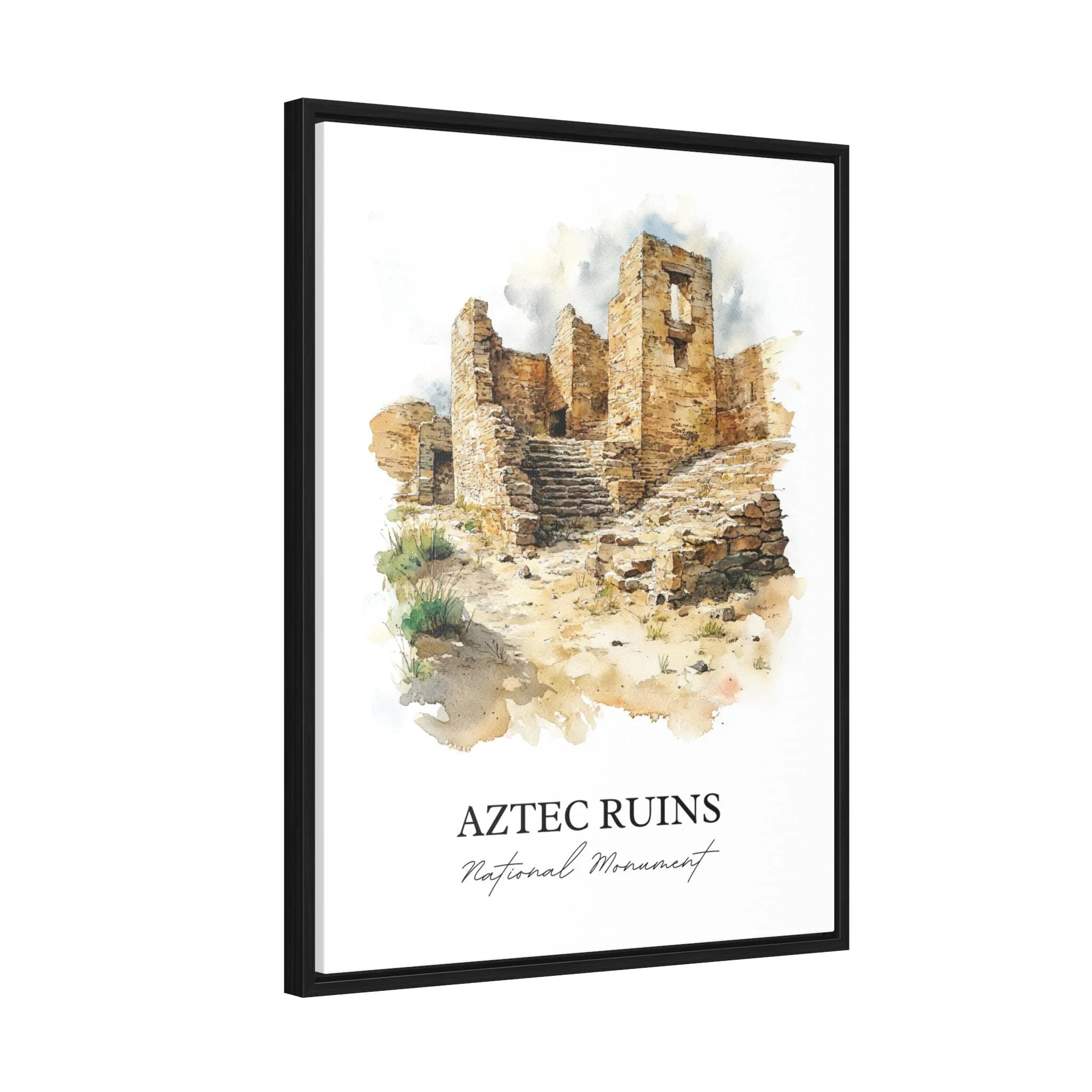 Aztec Ruins National Monument, United States – Watercolor Art Print - Image 8