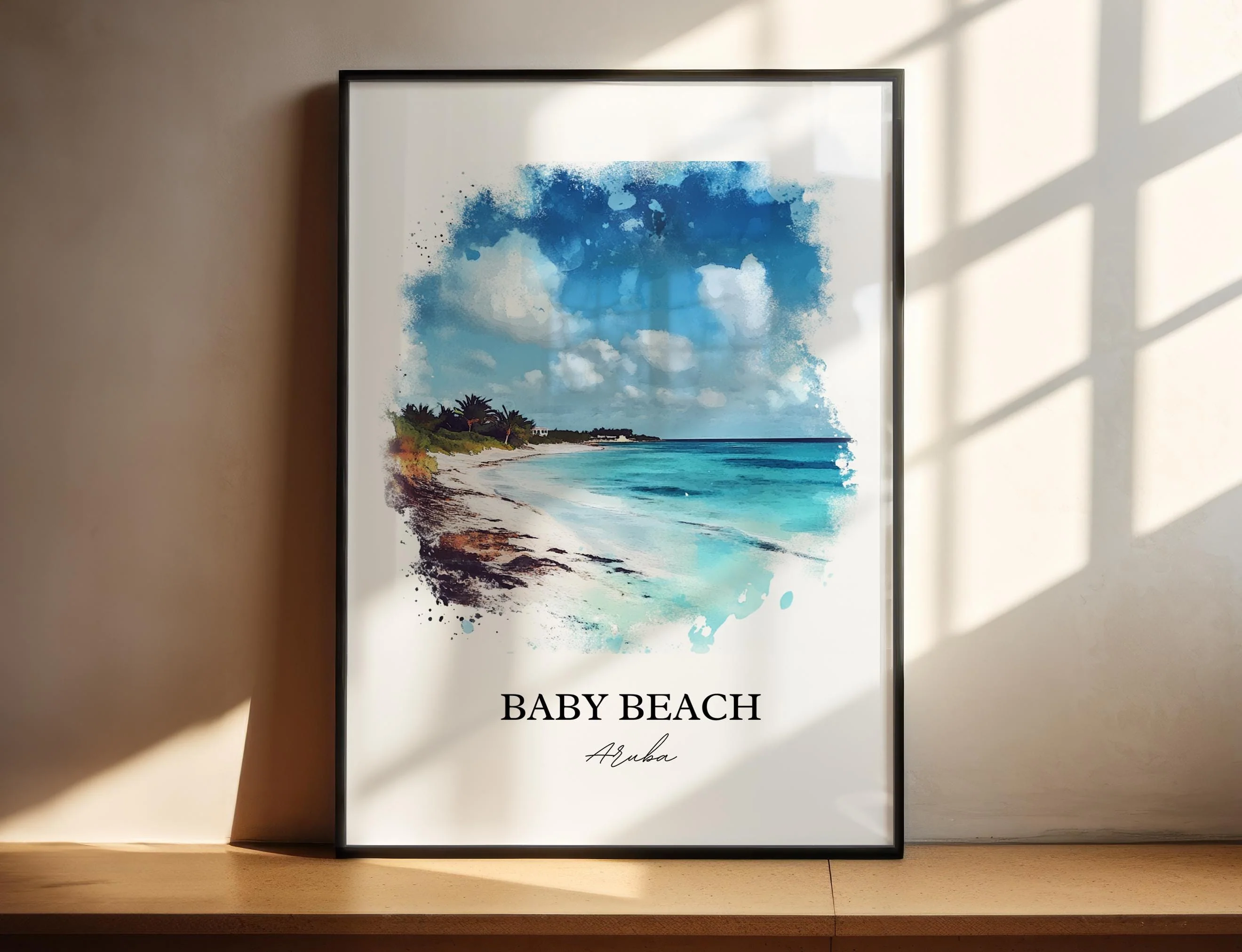 Baby Beach, Aruba – Watercolor Art Print