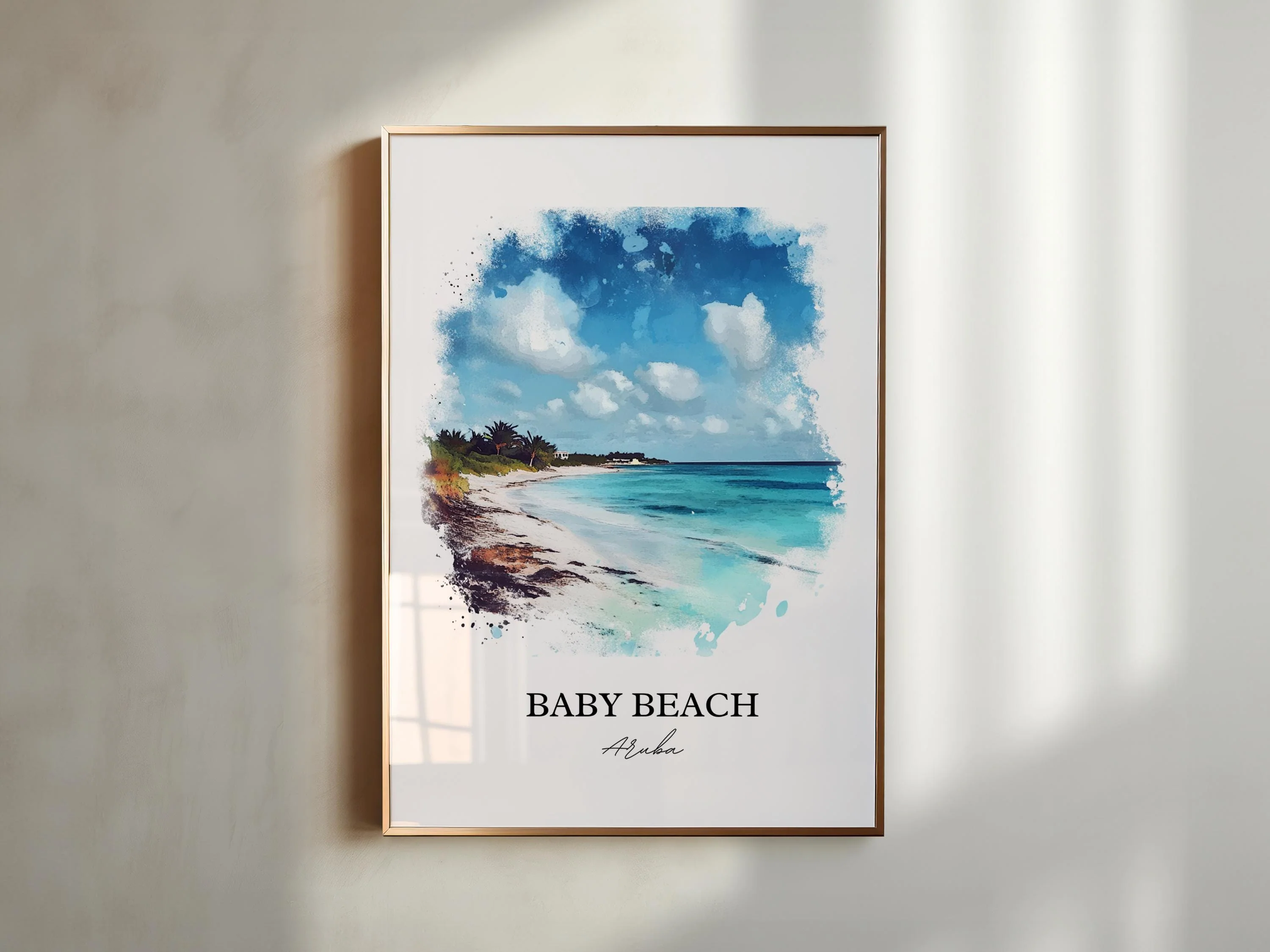 Baby Beach, Aruba – Watercolor Art Print - Image 3