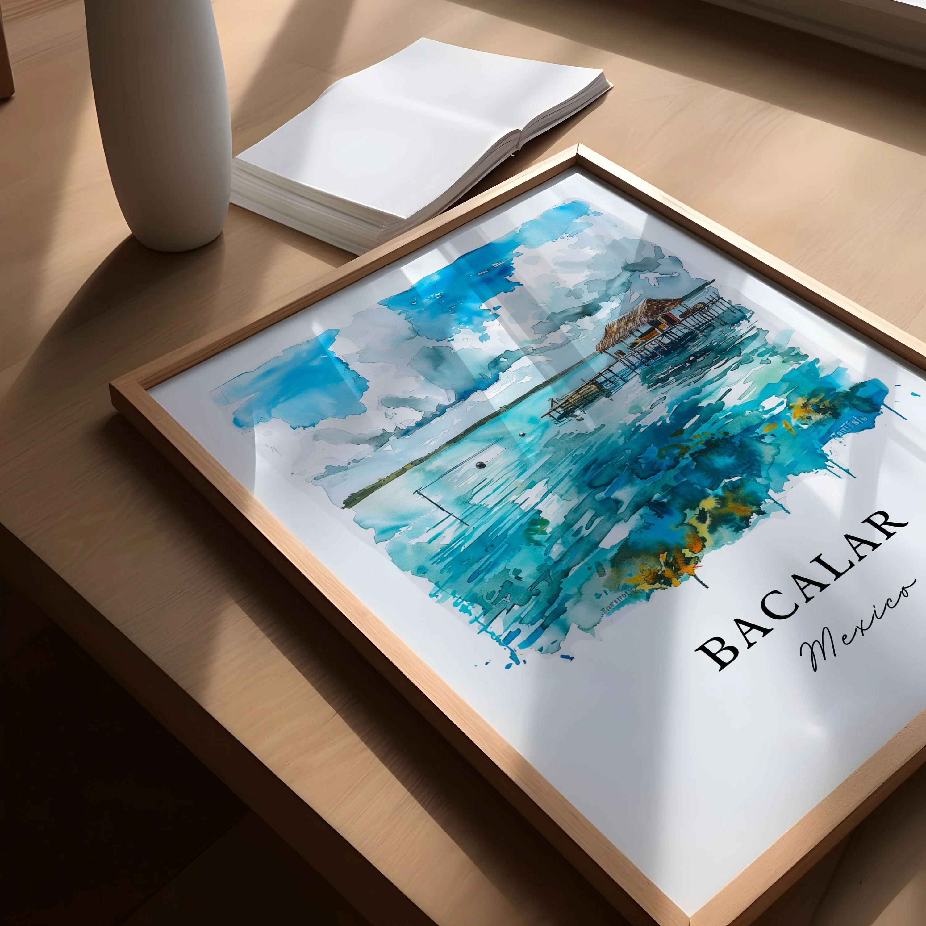 Bacalar, Mexico – Watercolor Art Print - Image 4