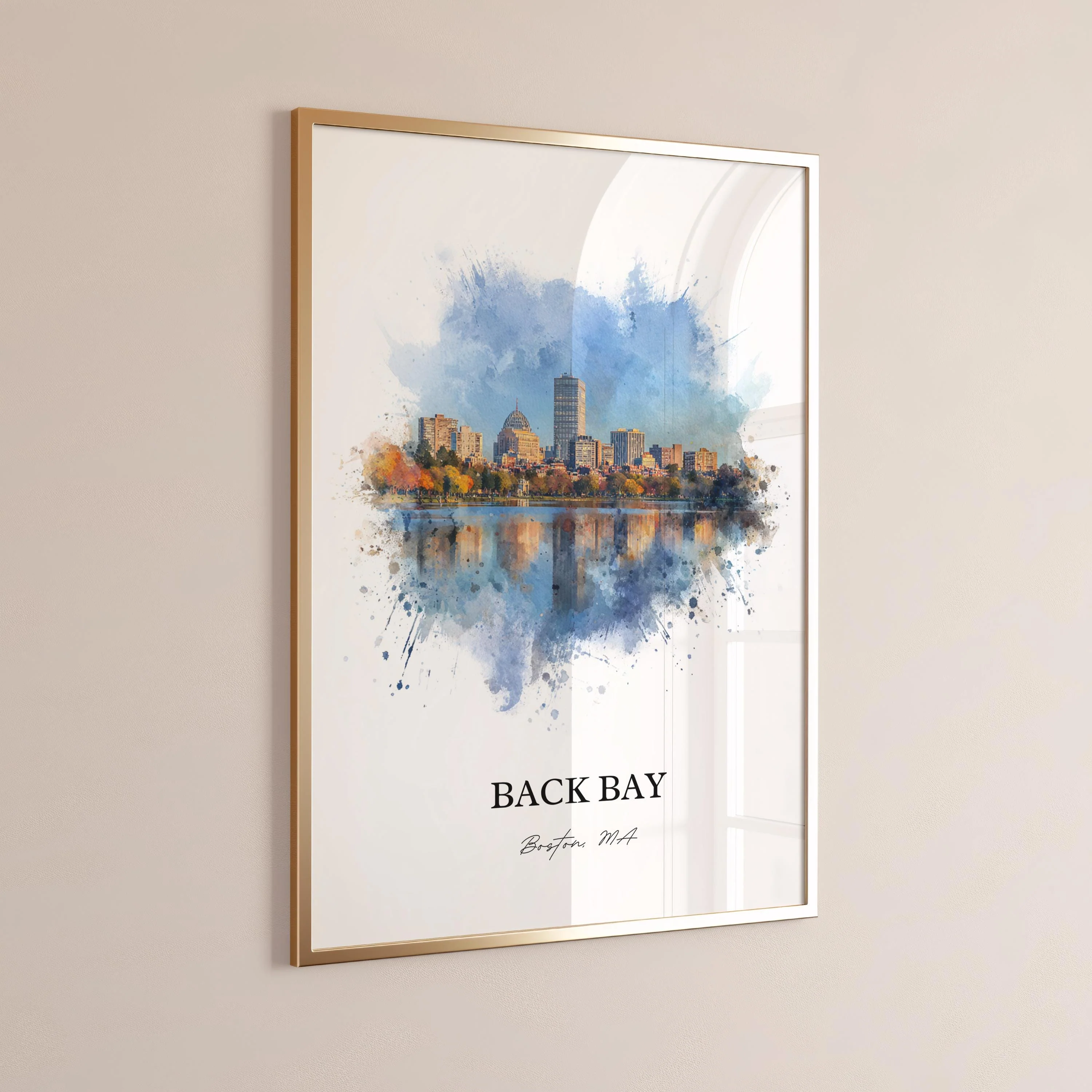 Back Bay, Massachusetts – Watercolor Art Print - Image 5