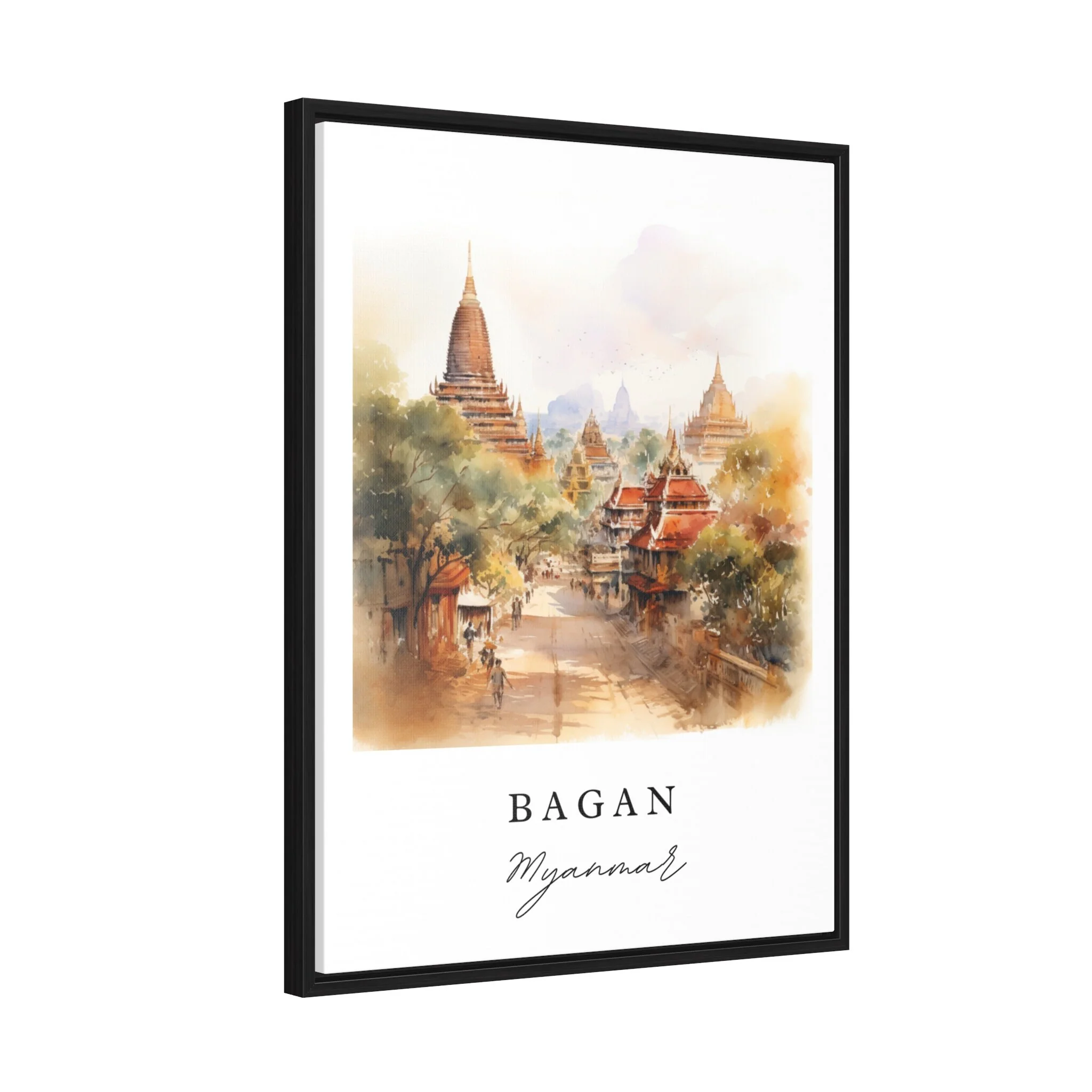 Bagan, Myanmar – Watercolor Art Print - Image 3
