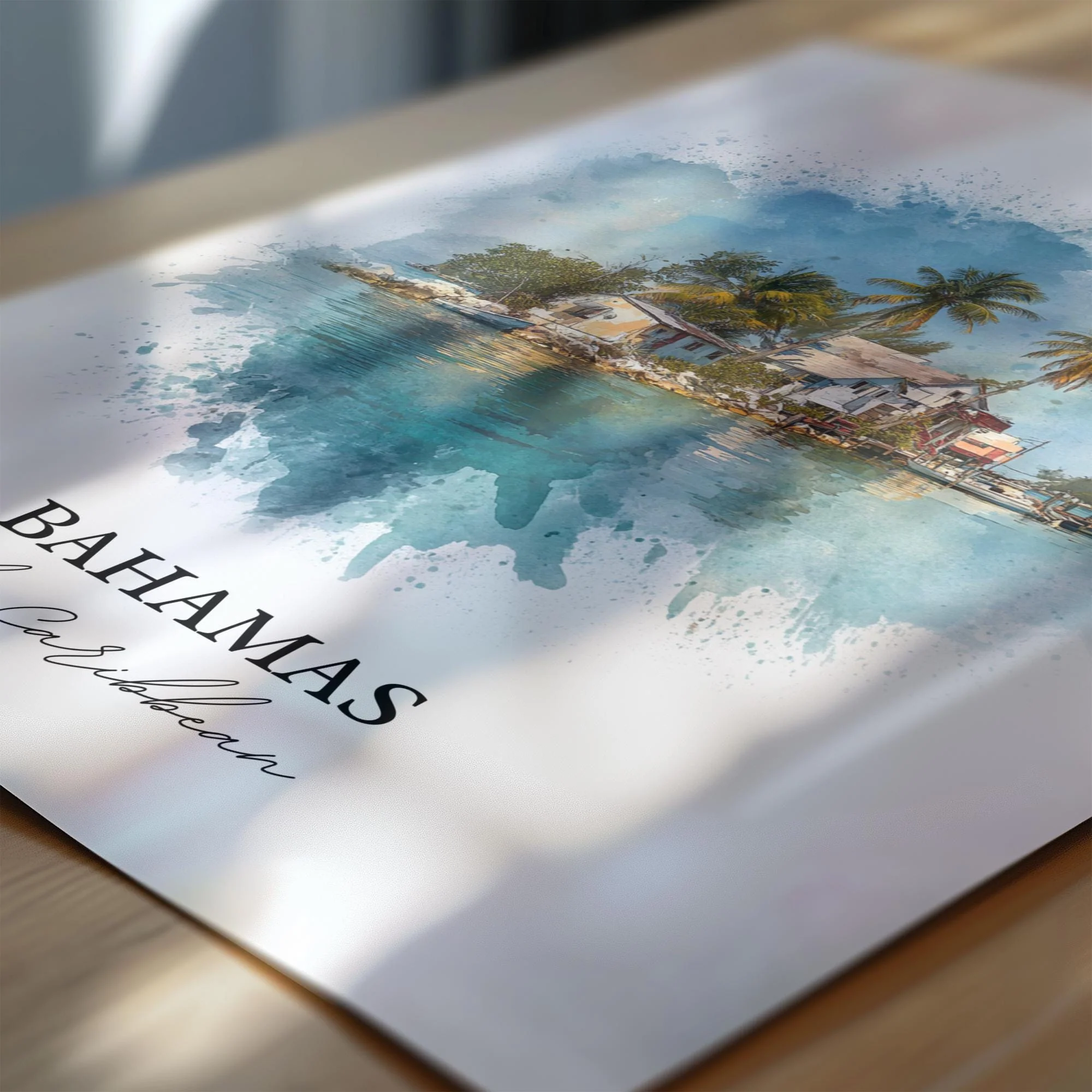 Bahamas, Caribbean – Watercolor Art Print - Image 2