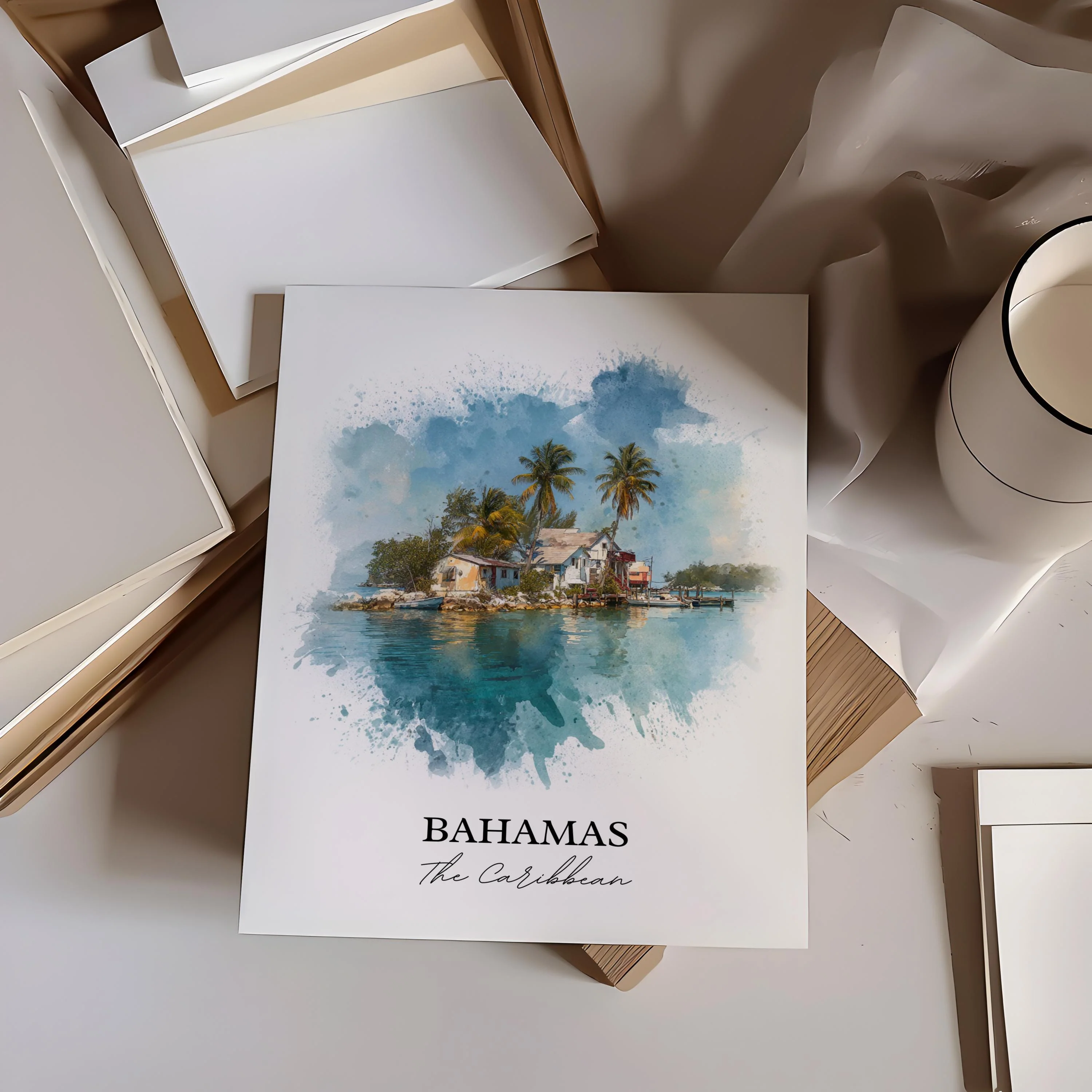 Bahamas, Caribbean – Watercolor Art Print - Image 5