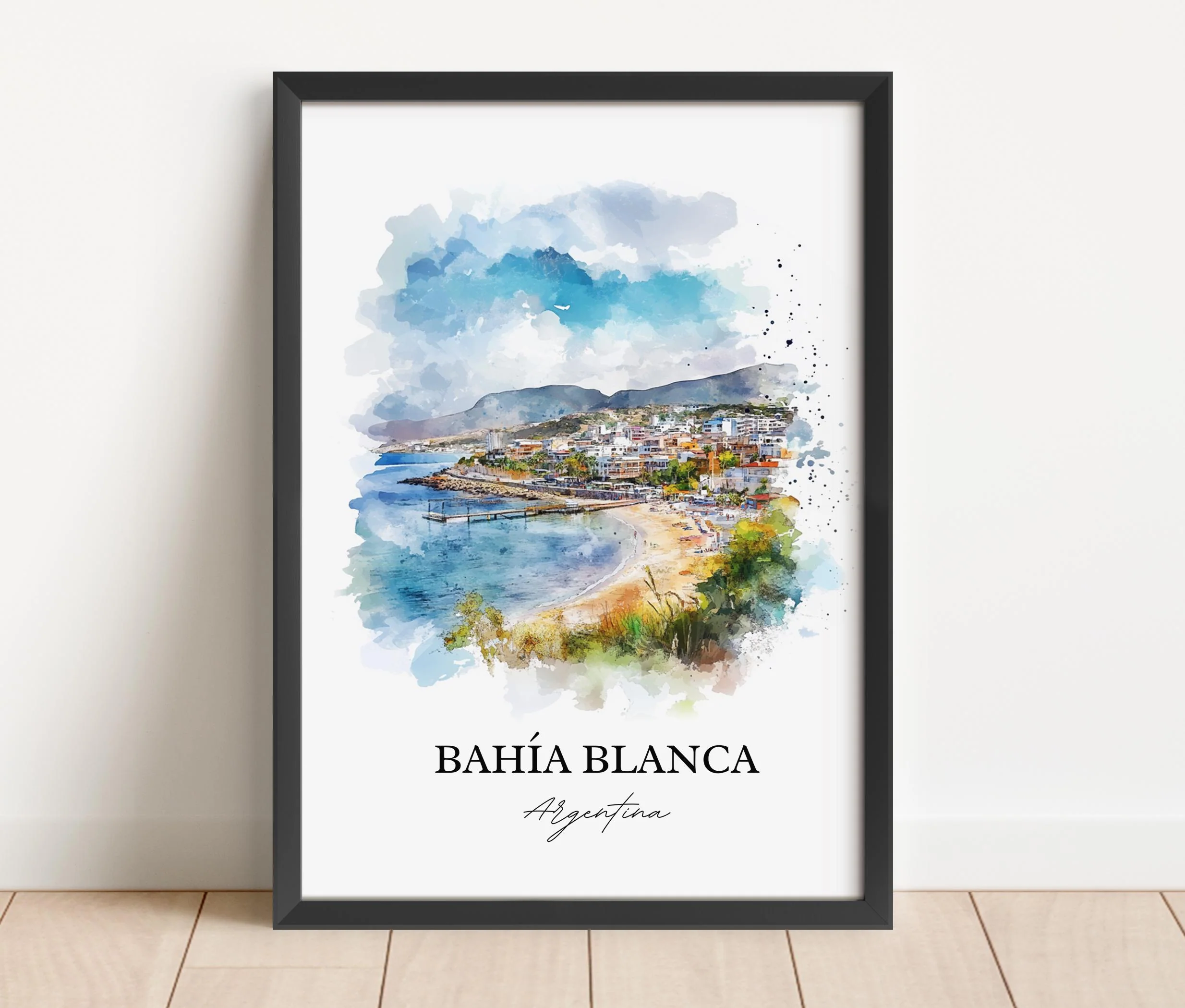 Bahia Blanca, Argentina – Watercolor Art Print - Image 3