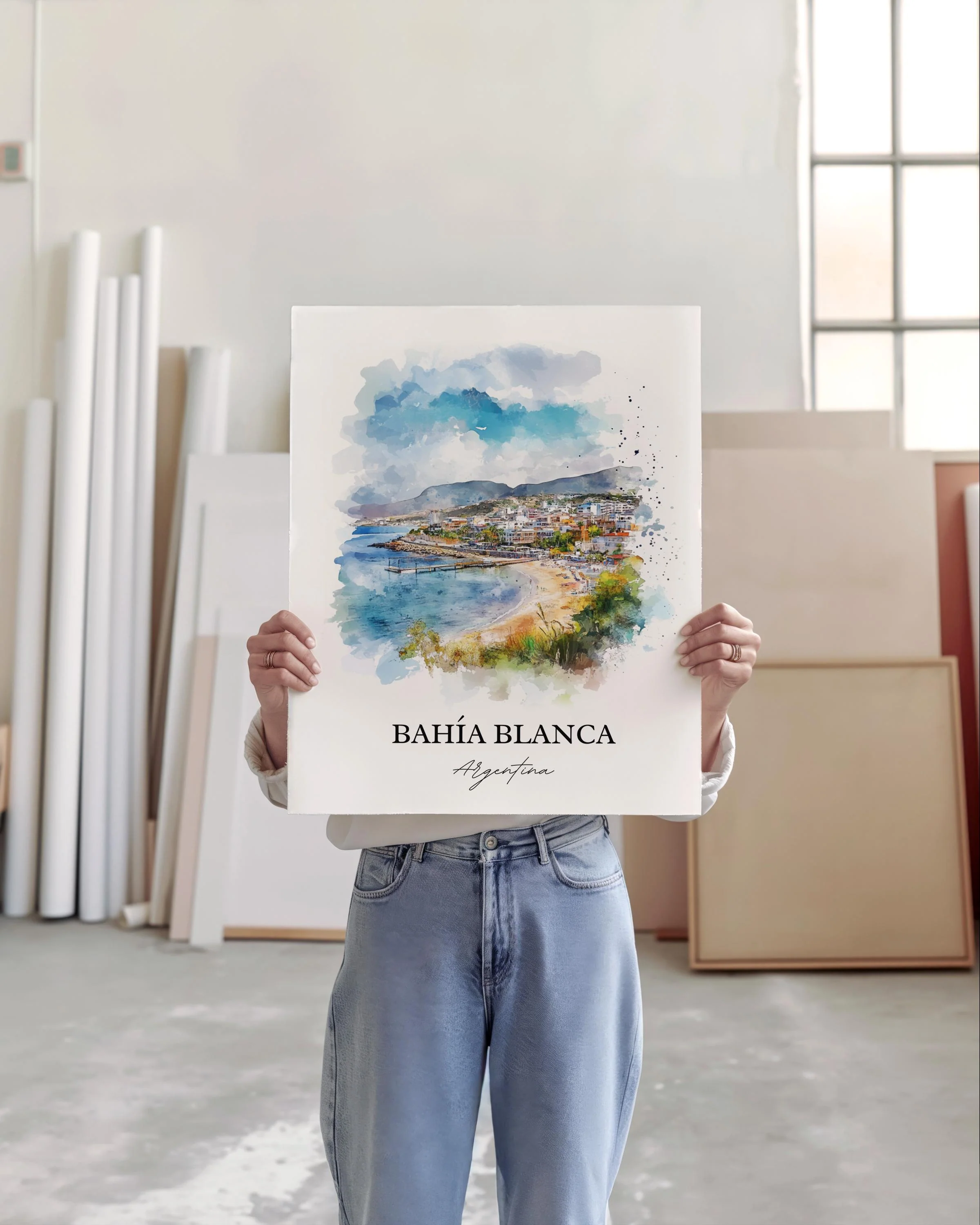Bahia Blanca, Argentina – Watercolor Art Print - Image 5