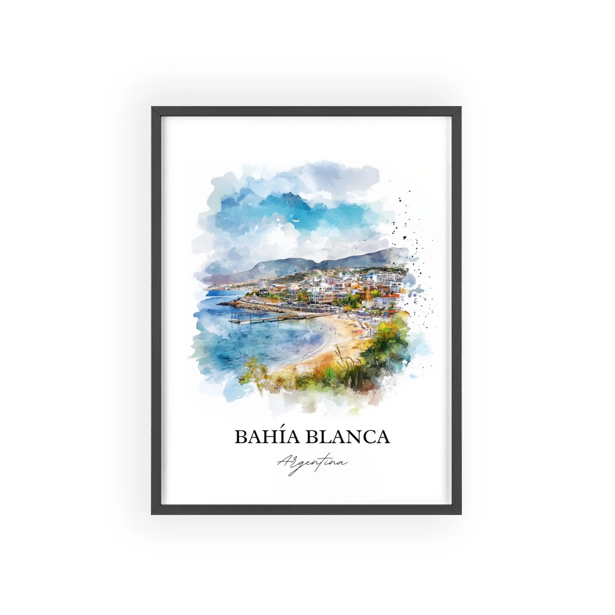 Bahia Blanca, Argentina – Watercolor Art Print - Image 7