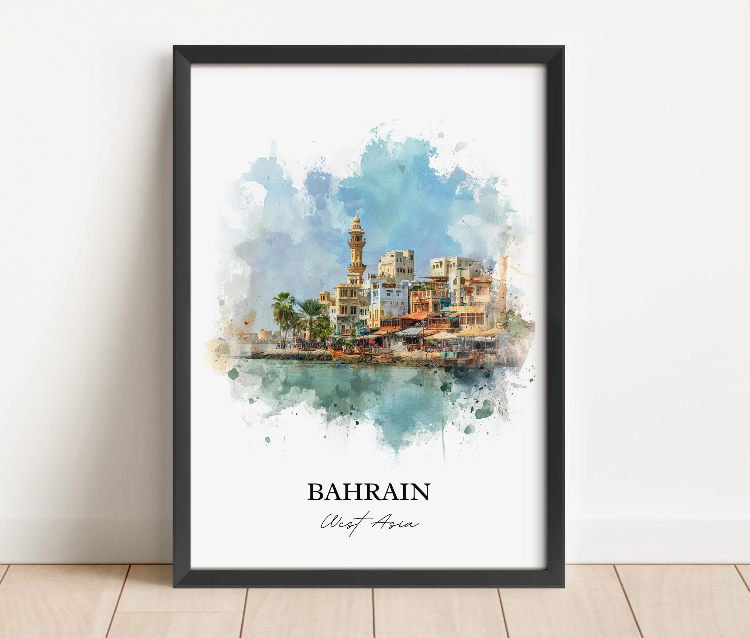 Bahrain, Bahrain – Watercolor Art Print - Image 6