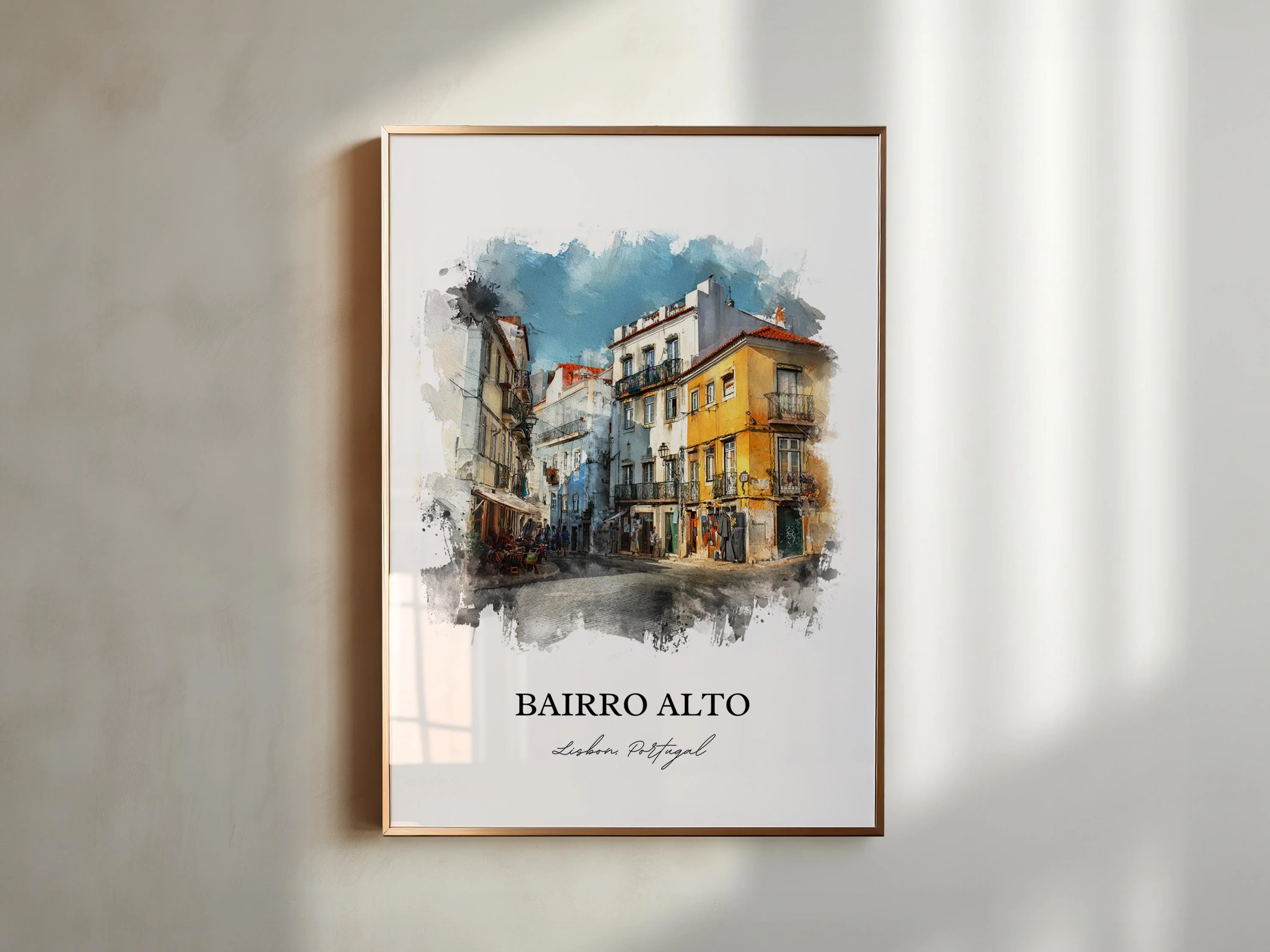 Bairro Alta, Portugal – Watercolor Art Print - Image 5